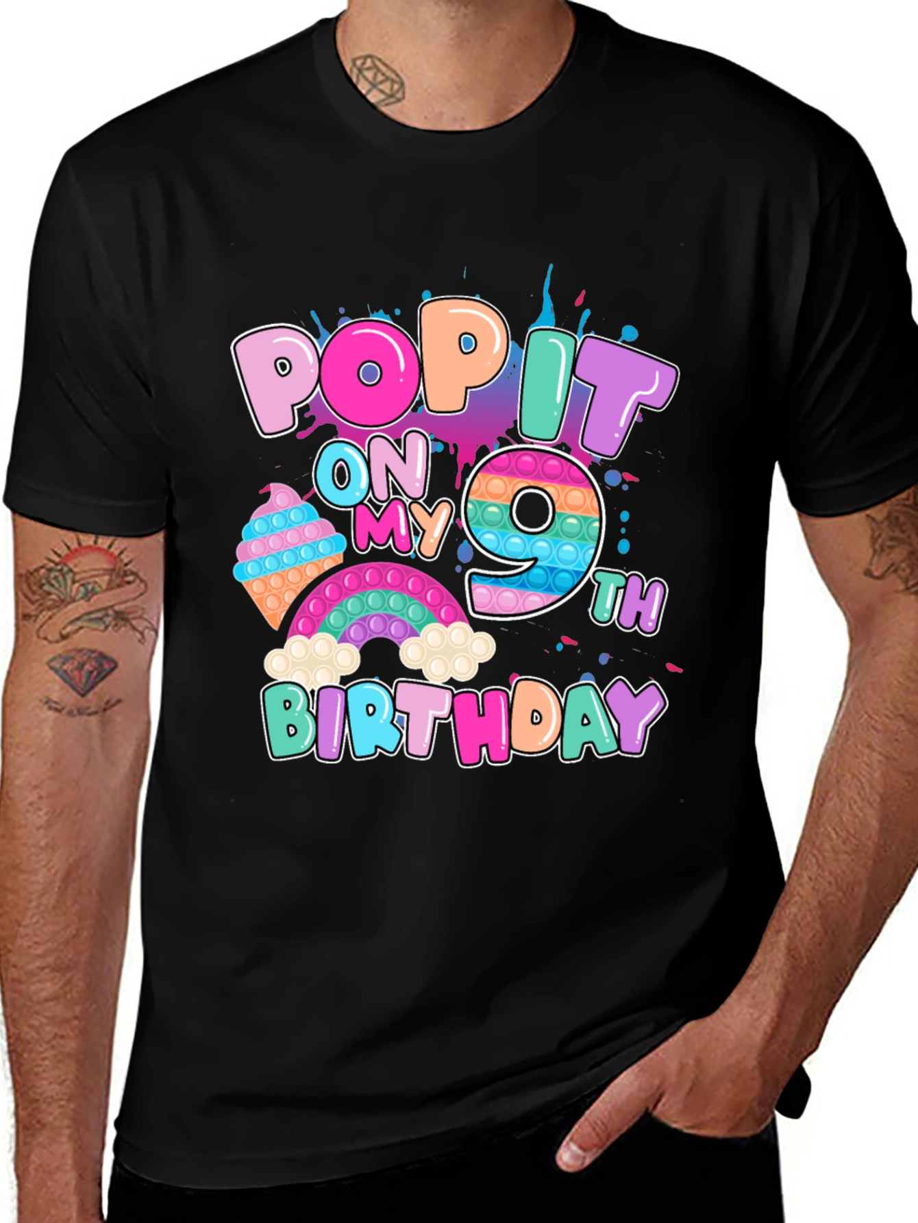 Variant 17 of Pop It 9th Birthday T-Shirt