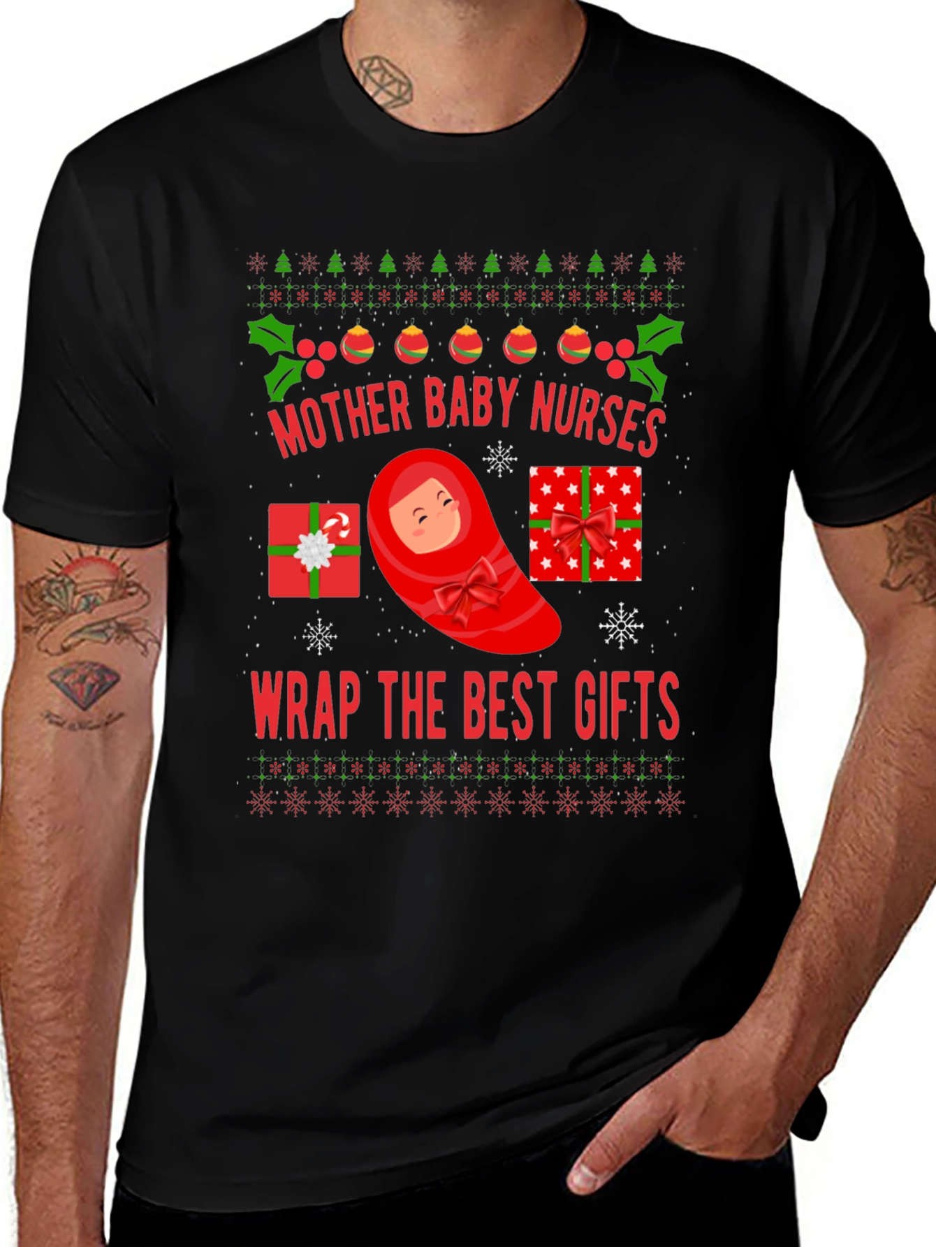 Variant 21 of Mother Baby Nurses Christmas T-Shirt