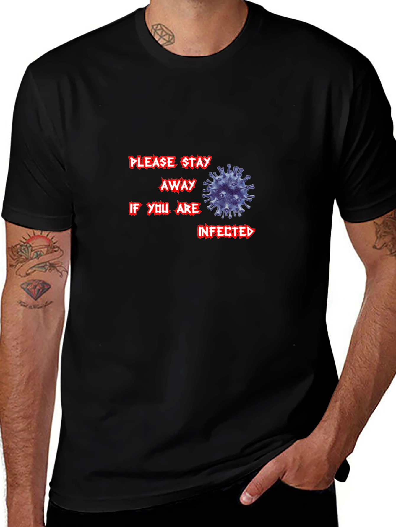 Variant 2 of Stay Away T-Shirt - COVID Design