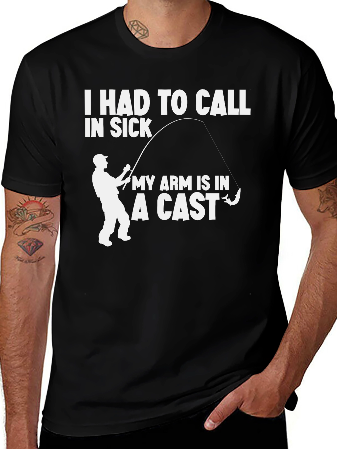 Variant 28 of Funny Fishing T-Shirt - I Had To Call In Sick