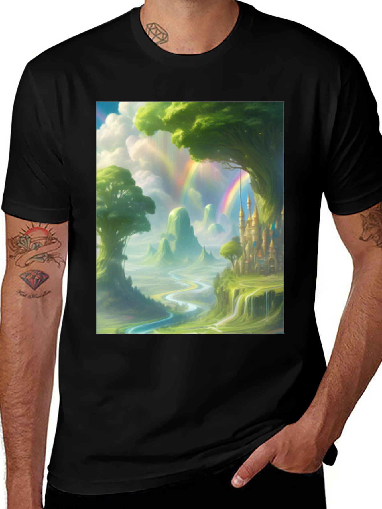 Variant 4 of Enchanted Landscape Graphic Tee