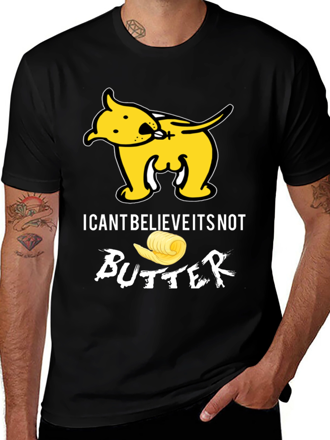 Variant 12 of I Can't Believe It's Not Butter T-Shirt Funny Dog Tee