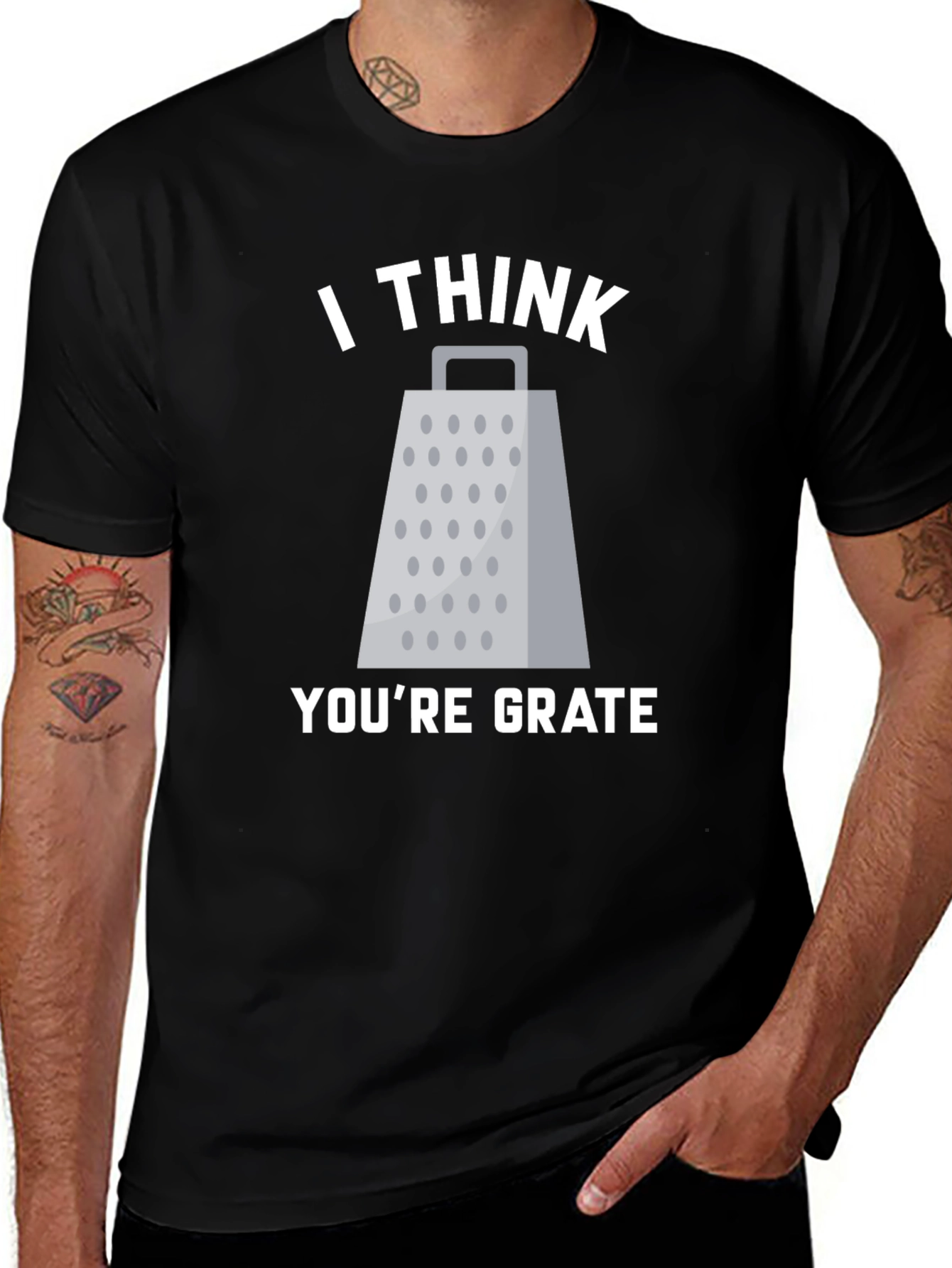 Variant 2 of I Think You're Grate T-Shirt Funny Pun Tee