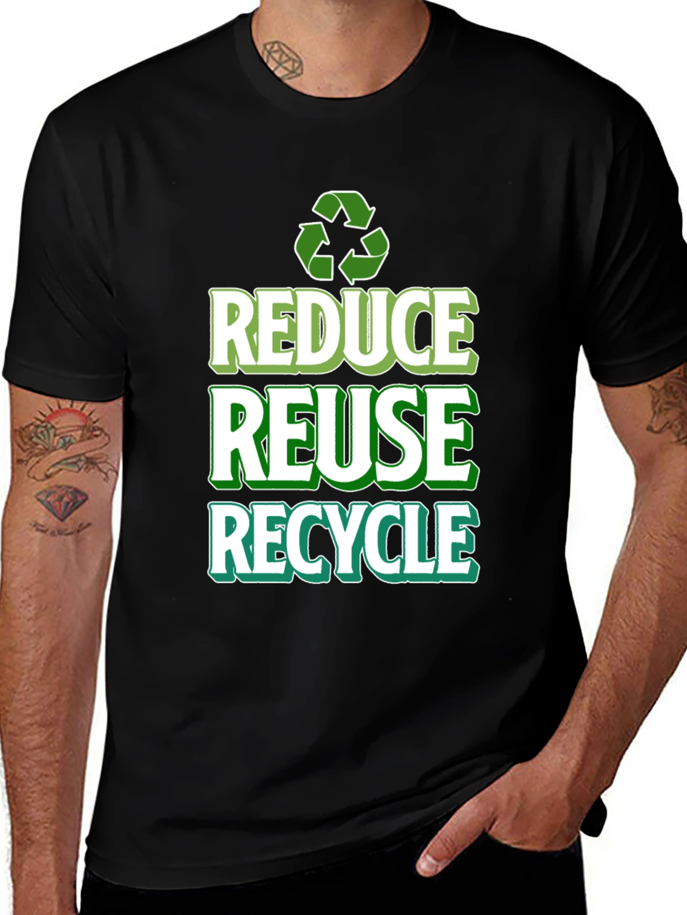 Variant 22 of Reduce Reuse Recycle Graphic T-Shirt