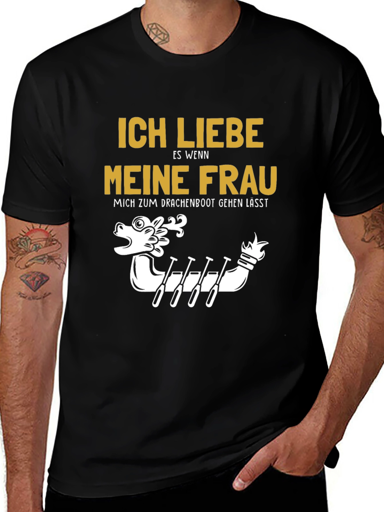 Funny German Dragon Boat Wife T-Shirt