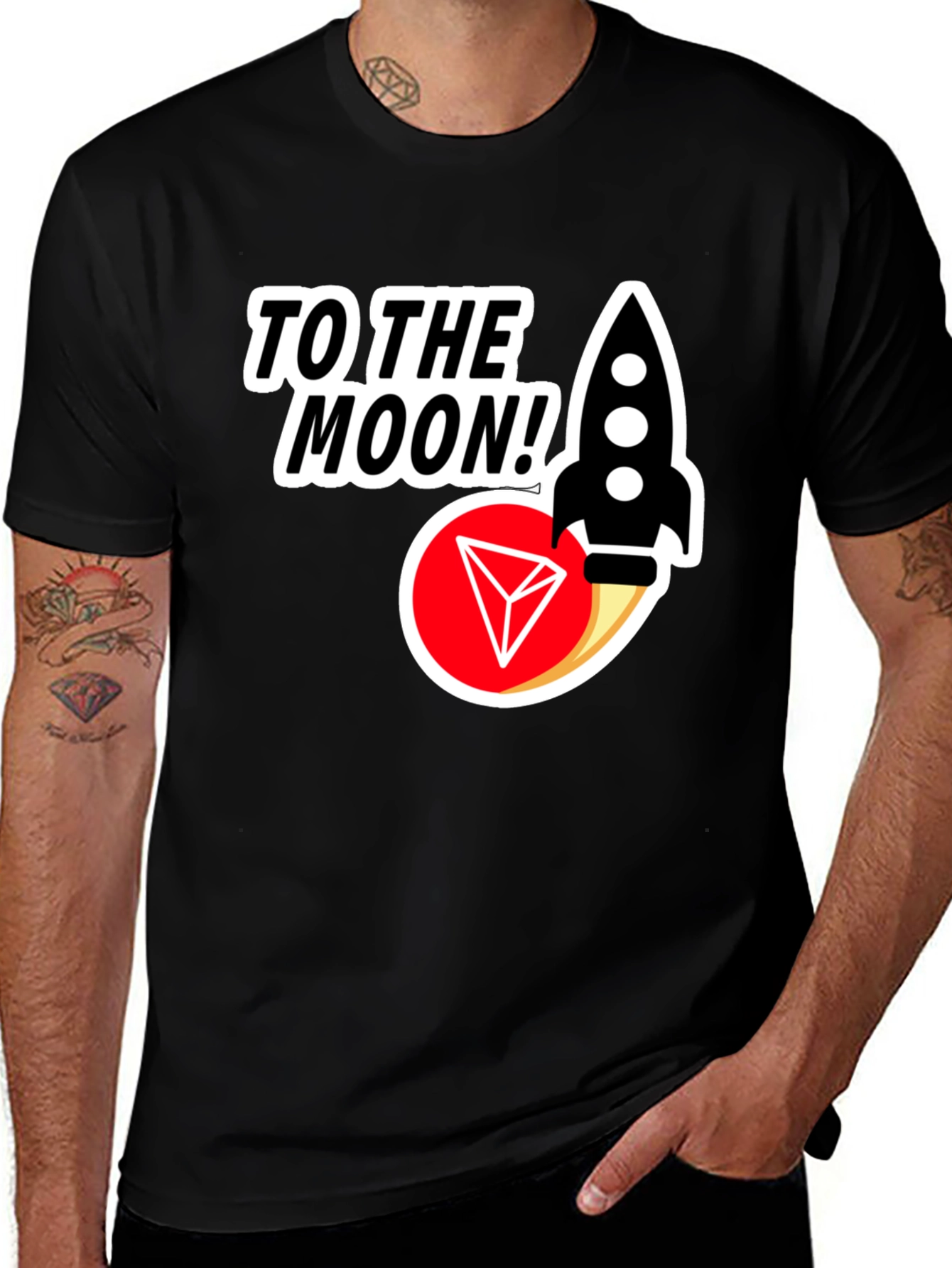 To The Moon Black T-Shirt