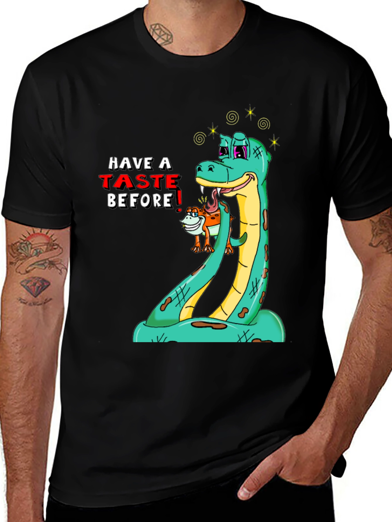 Variant 25 of Funny Snake Tasting T-Shirt