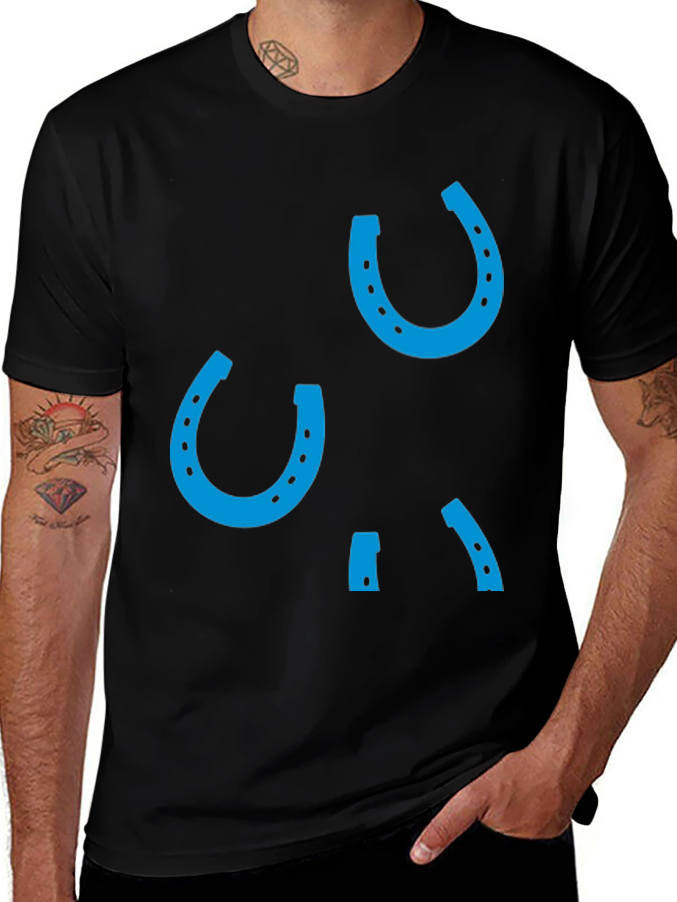 Variant 30 of Lucky Horseshoe Graphic Tee - Black