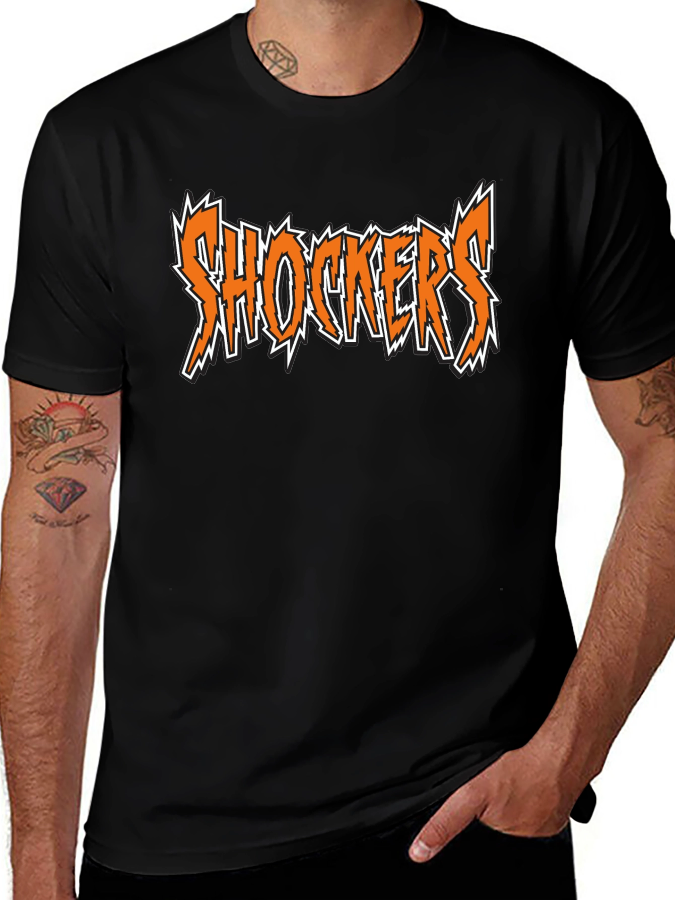 Variant 22 of Shockers Graphic Tee - Edgy Retro Style
