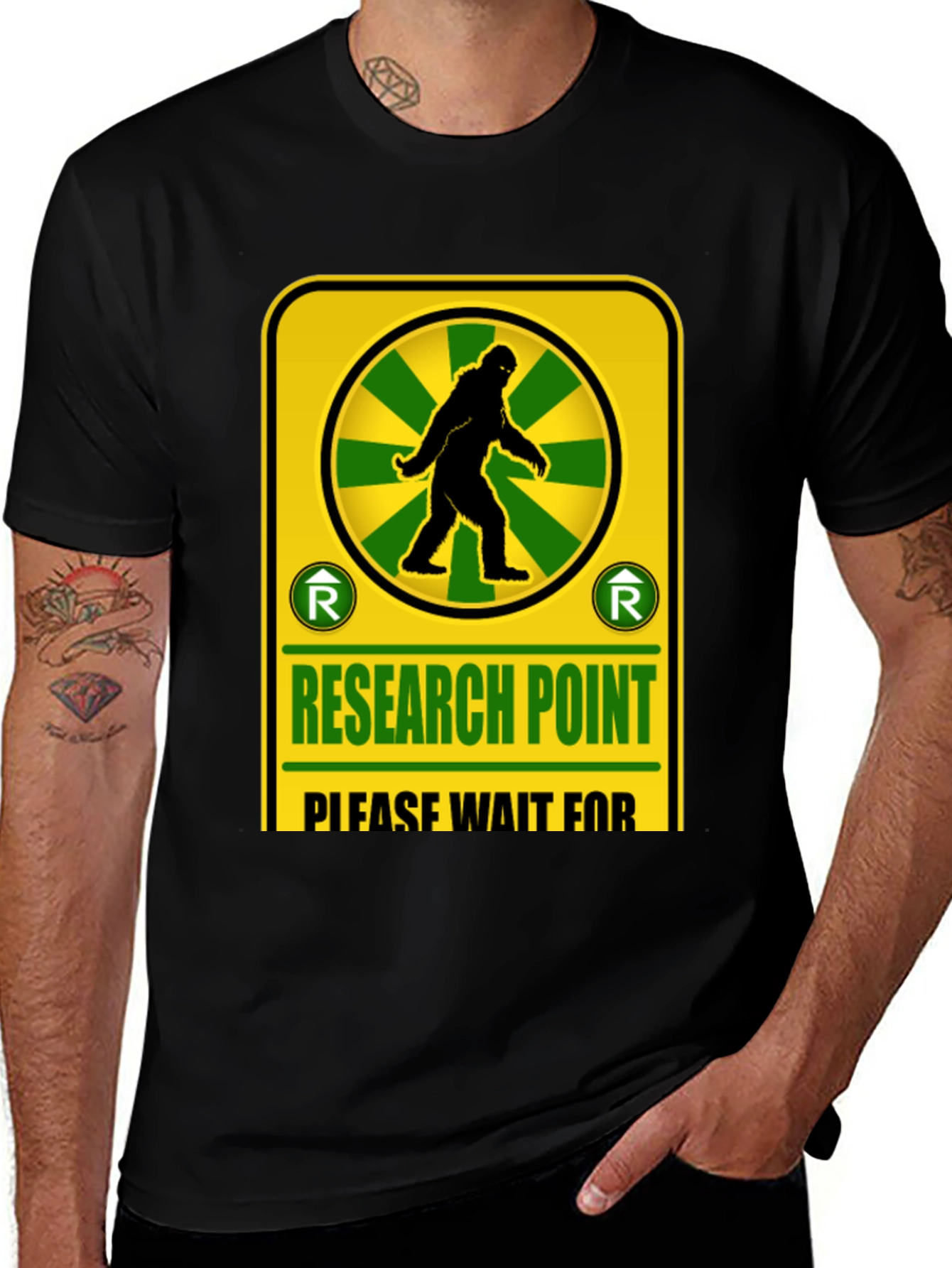 Variant 15 of Research Point Bigfoot T-Shirt Novelty Design