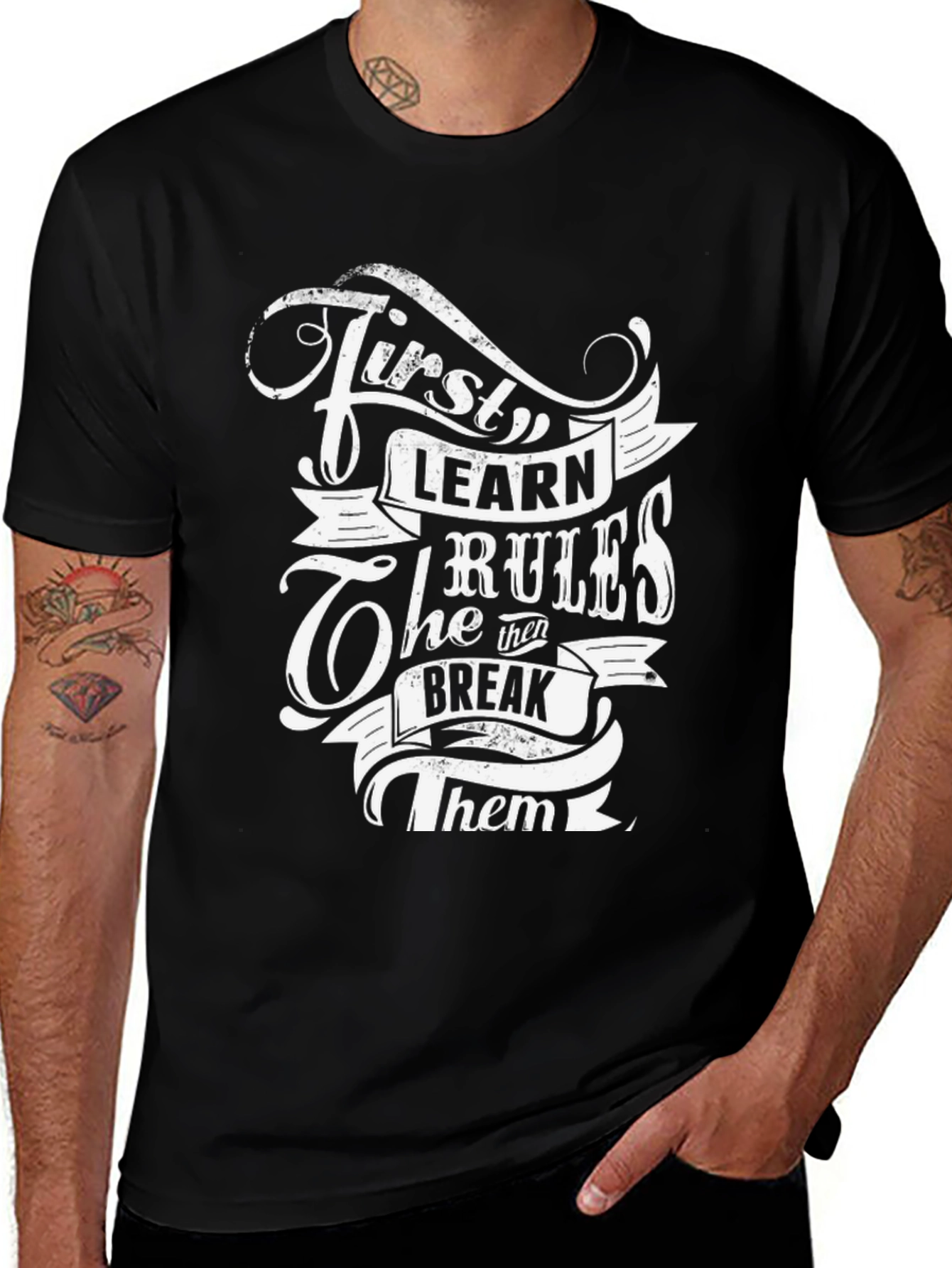 Variant 3 of First Learn the Rules Graphic Tee