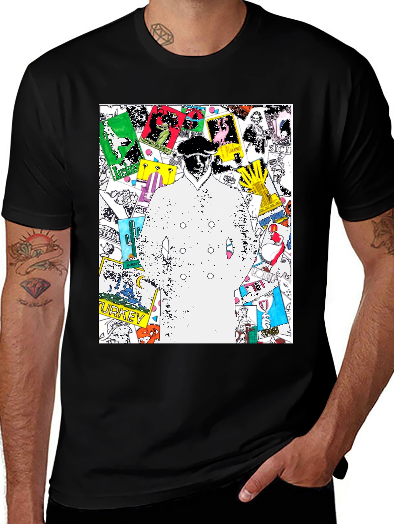 Trendy Graphic Tee - Illustrated World Tour