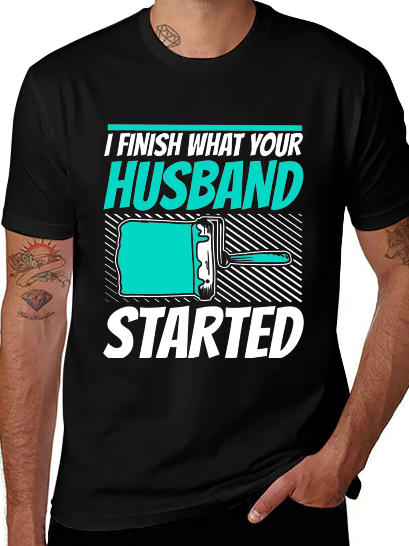 Variant 23 of I Finish What Your Husband Started Funny T-Shirt