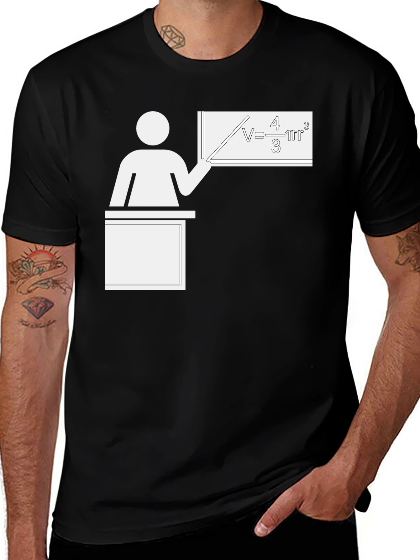 Variant 6 of Math Teacher T-Shirt - Volume of Sphere Design