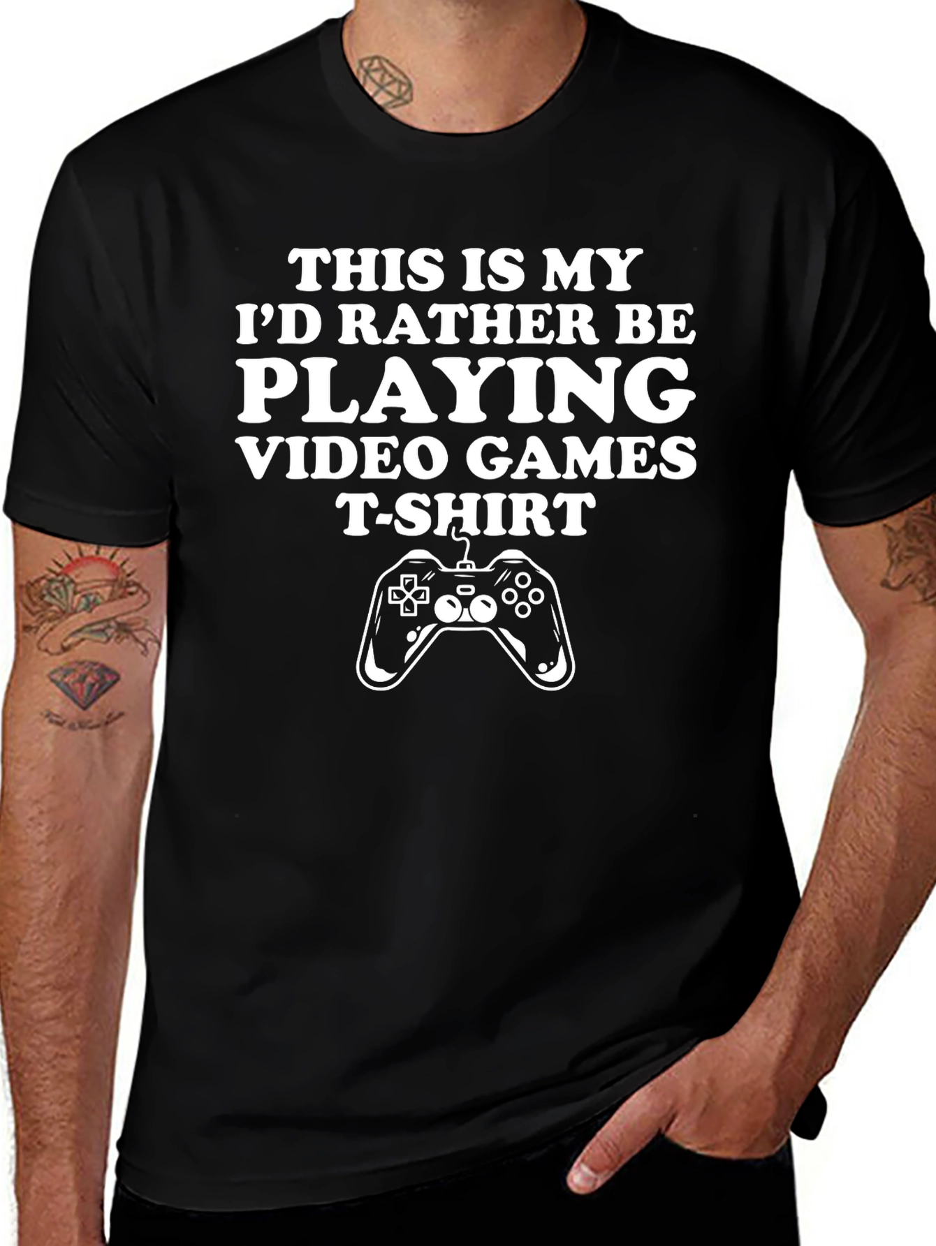 Variant 21 of Gamer T-Shirt: I'd Rather Be Playing Video Games