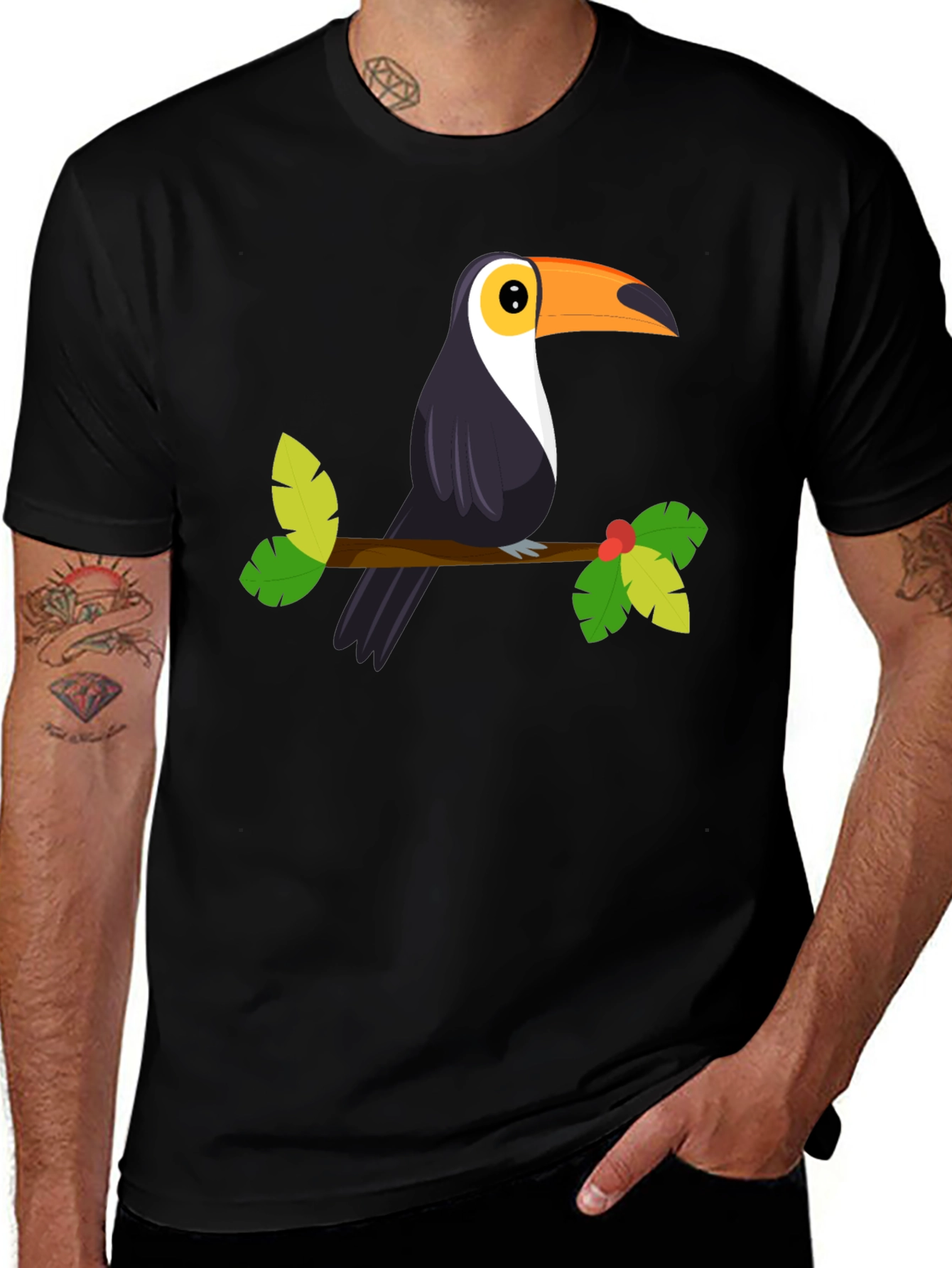 Variant 20 of Toucan Graphic Tee - Tropical Bird Design