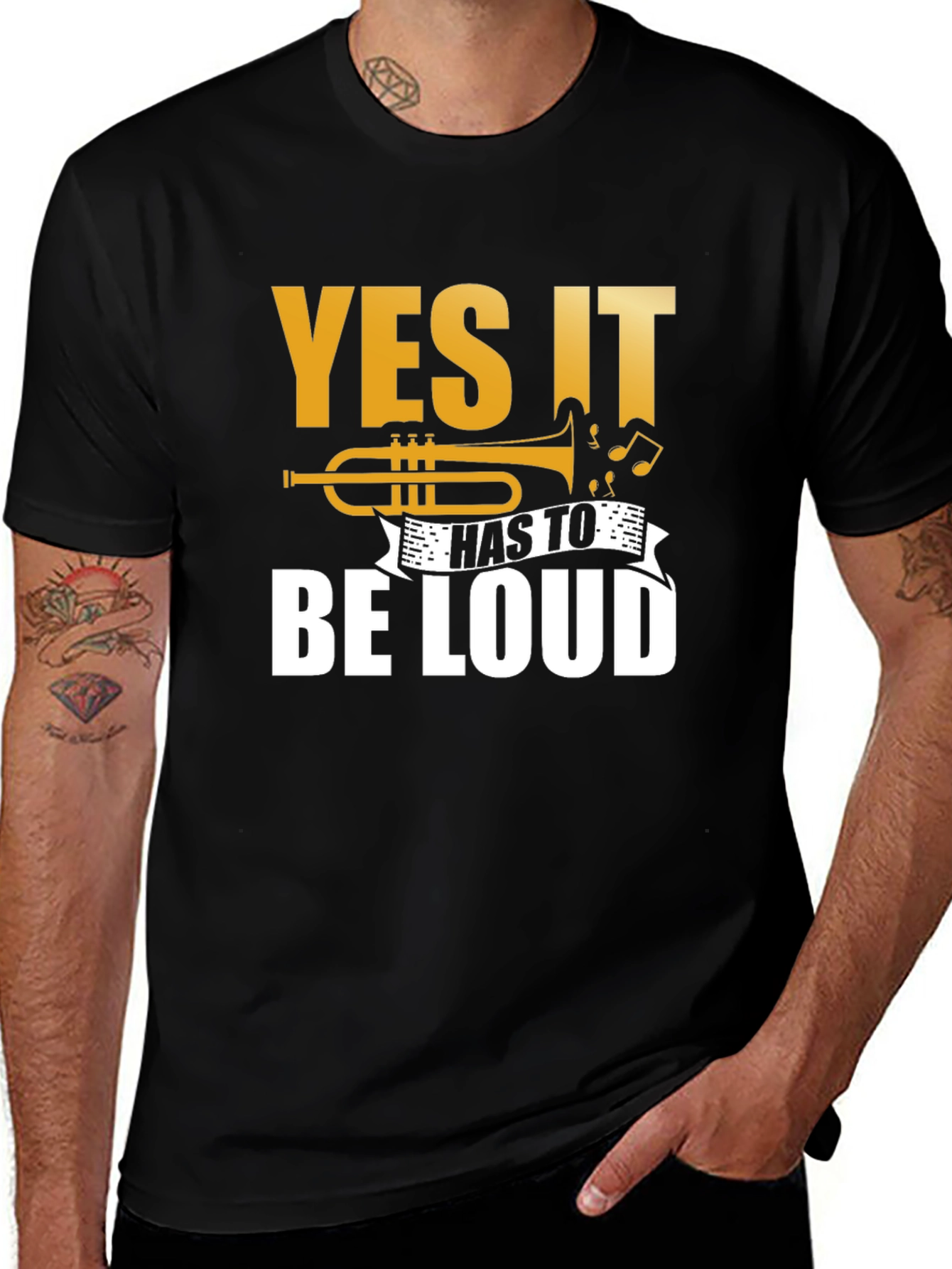 Variant 6 of Yes It Has To Be LOUD Trumpet Graphic T-Shirt