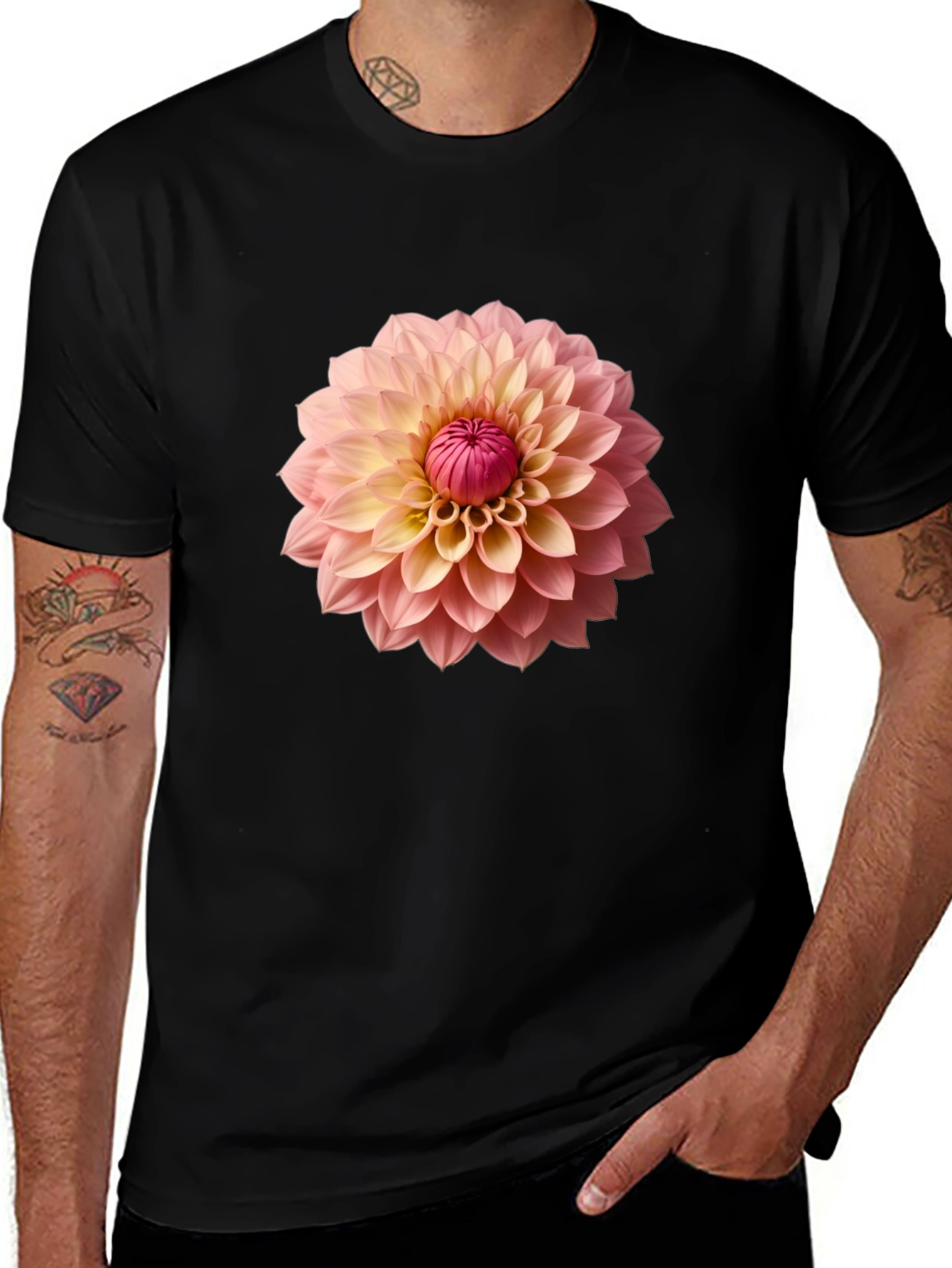 Variant 21 of Floral Print Crew Neck Tee