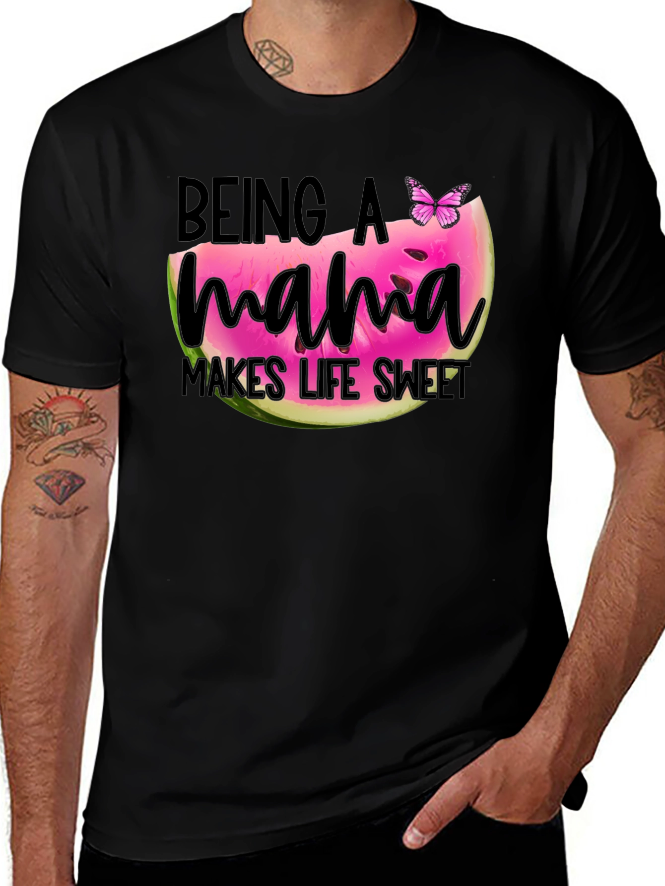 Variant 8 of Being a Mama Watermelon T-Shirt