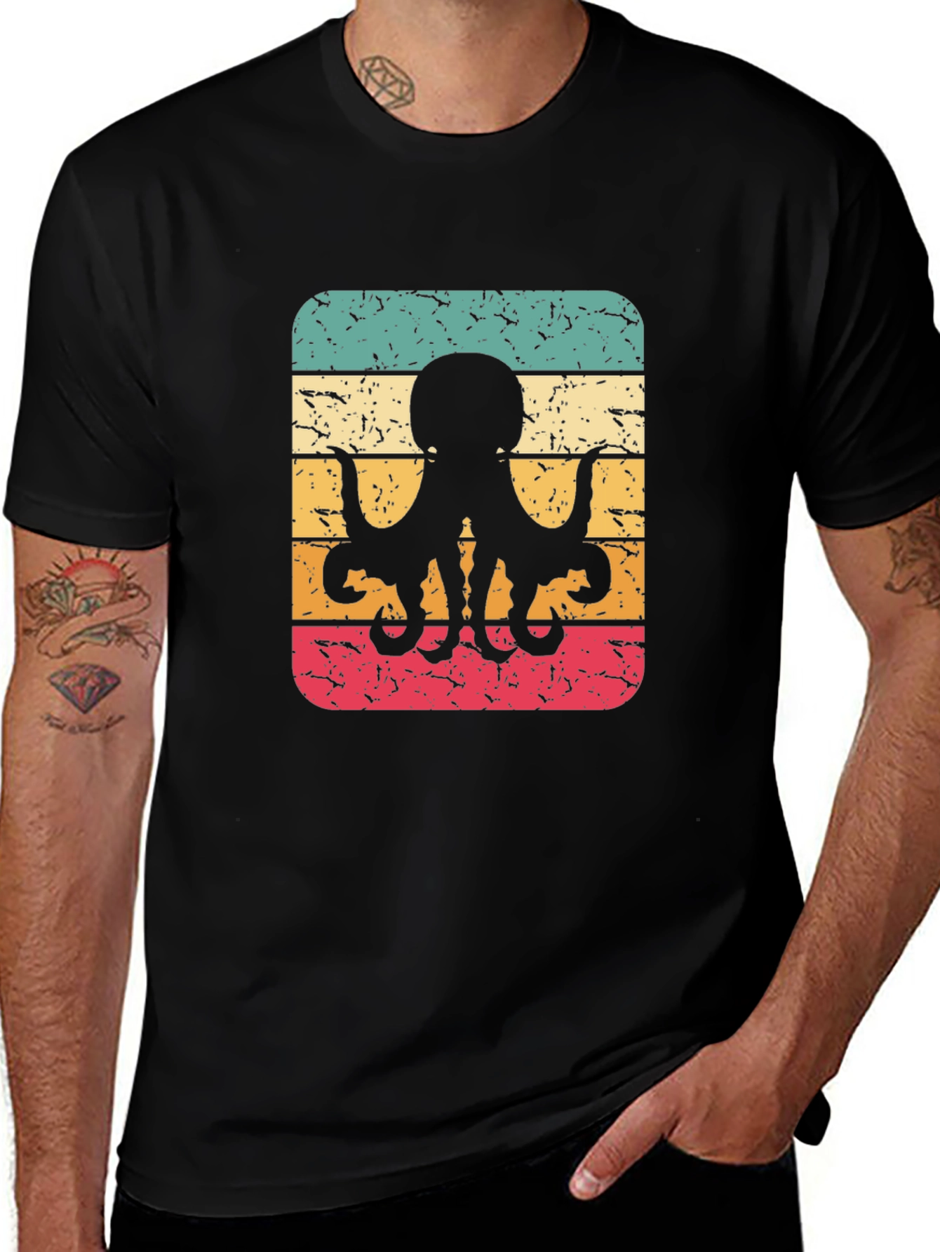 Variant 14 of Retro Octopus Graphic T-Shirt
