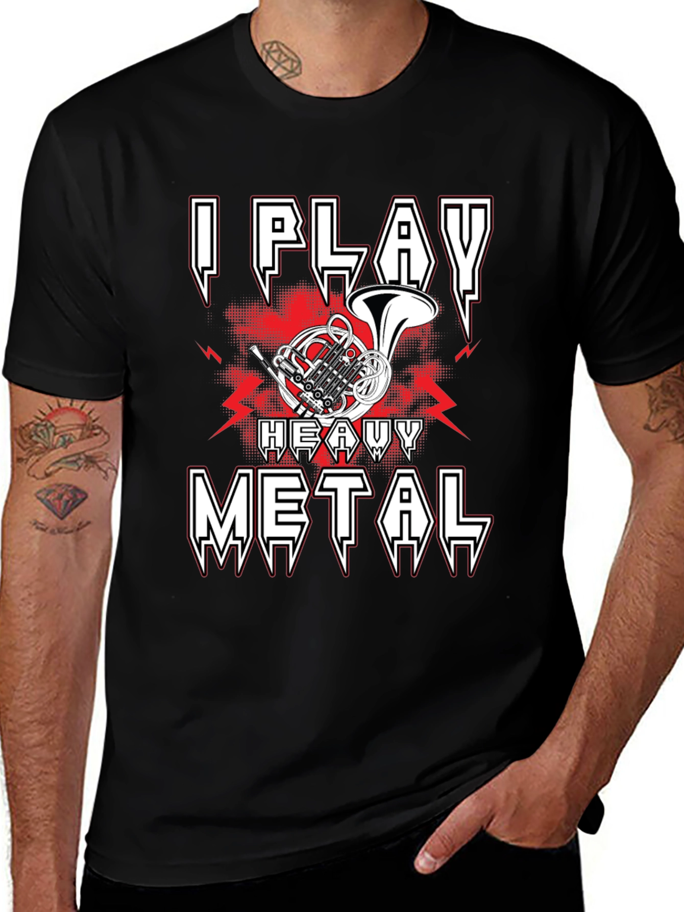 Variant 16 of I Play Heavy Metal French Horn Music T-Shirt