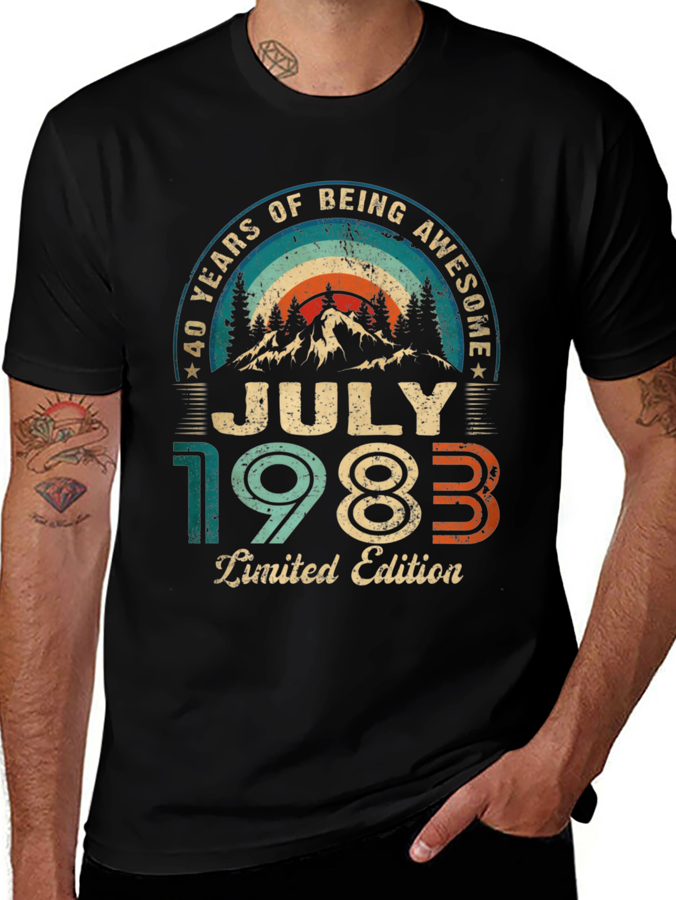 Variant 13 of Retro July 1983 Limited Edition 40th Birthday T-Shirt