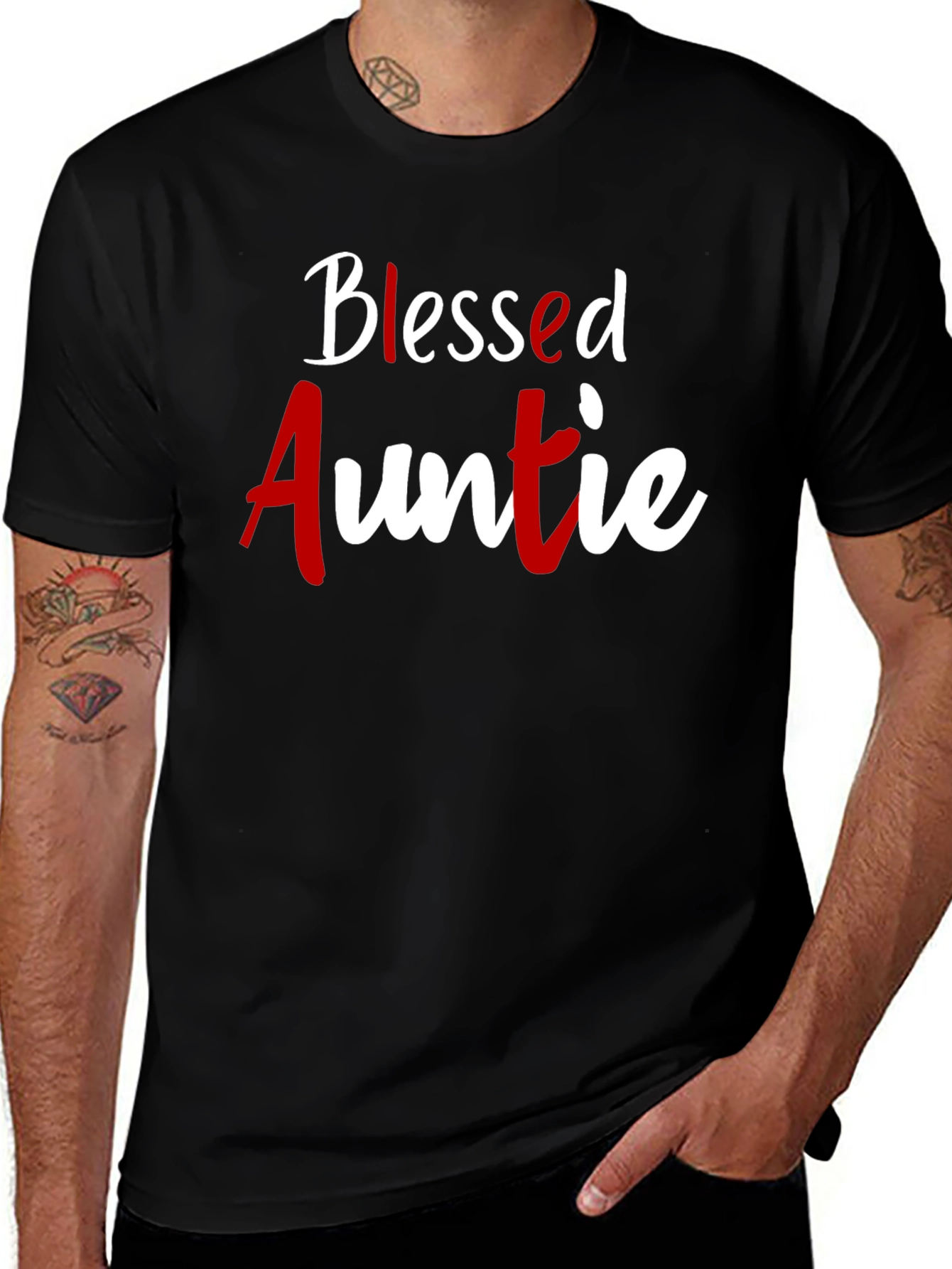 Variant 7 of Blessed Auntie T-Shirt - Cute Family Gift