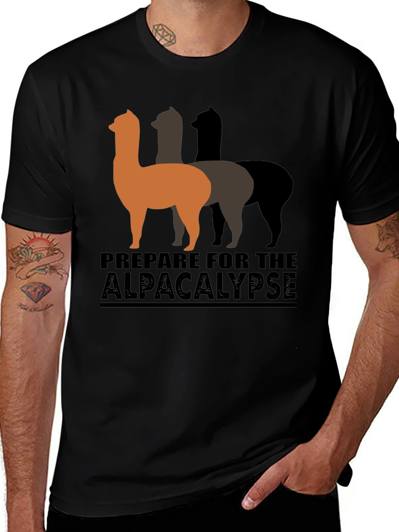 Variant 7 of Alpacalypse T-Shirt: Prepare for the Alpaca Invasion!