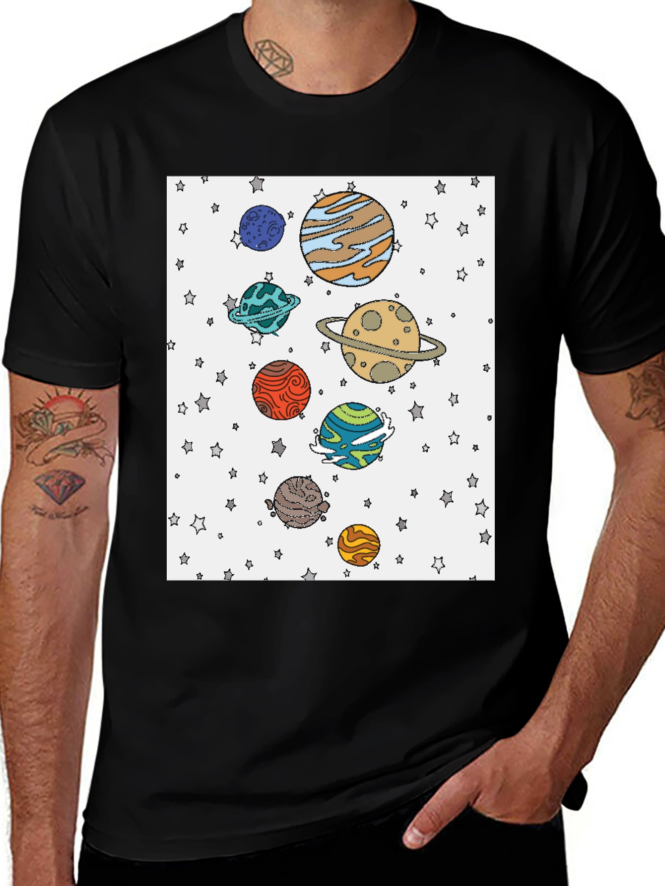 Galaxy Planet T-Shirt - Space Lover Tee