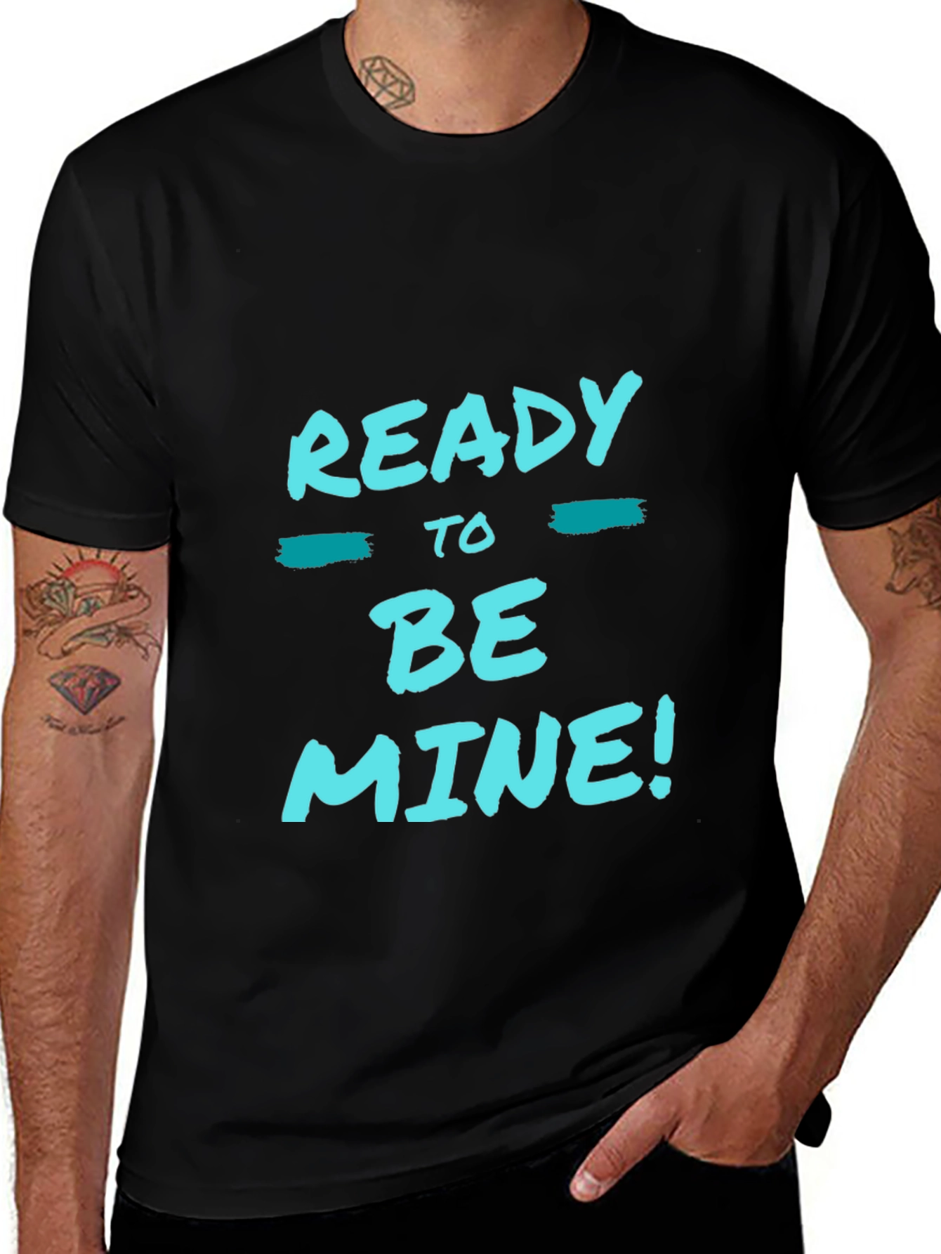 Variant 13 of Ready to Be Mine! Graphic Black Tee