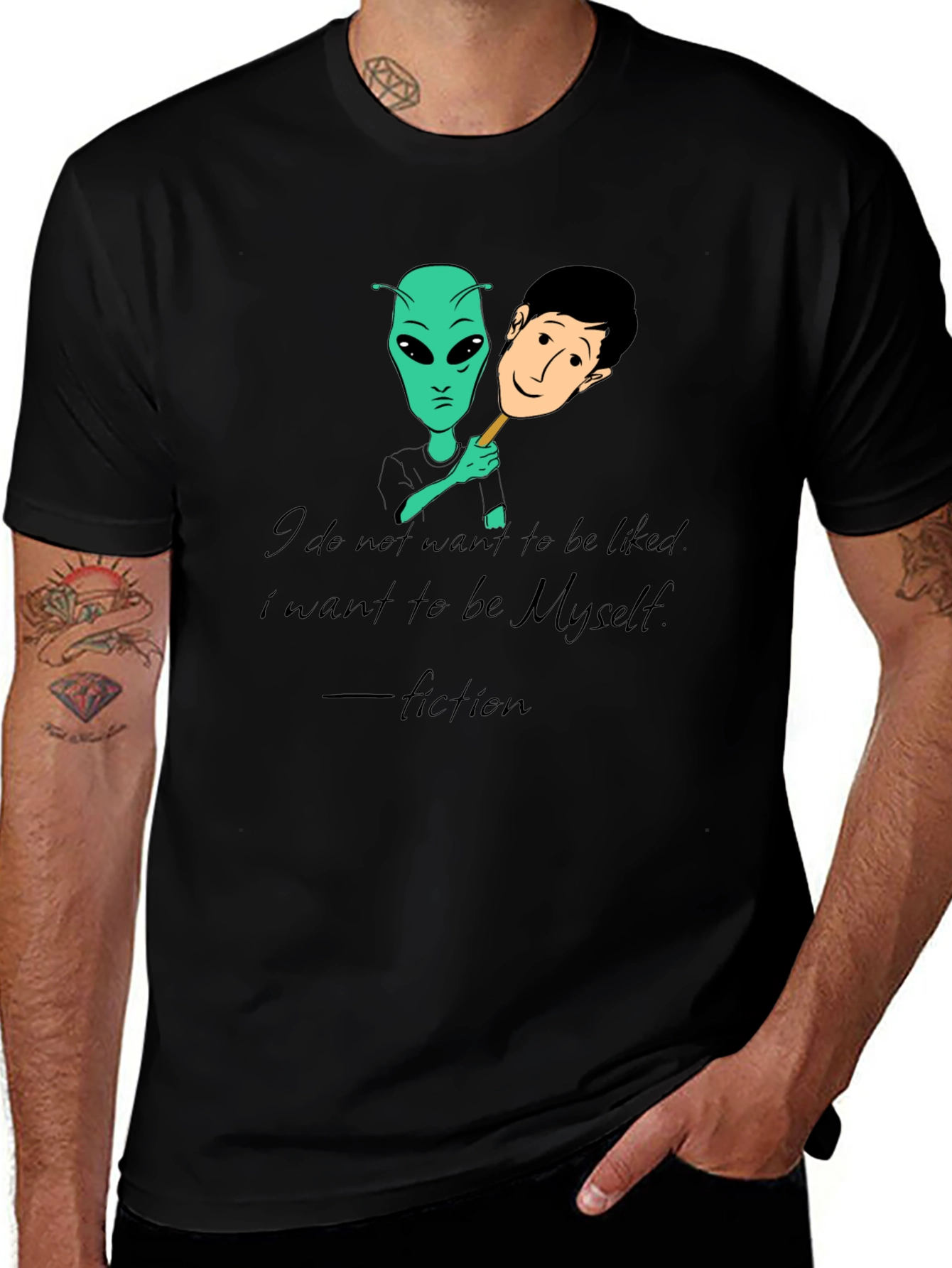 Variant 17 of Alien Identity T-Shirt - Be Yourself Fiction Tee
