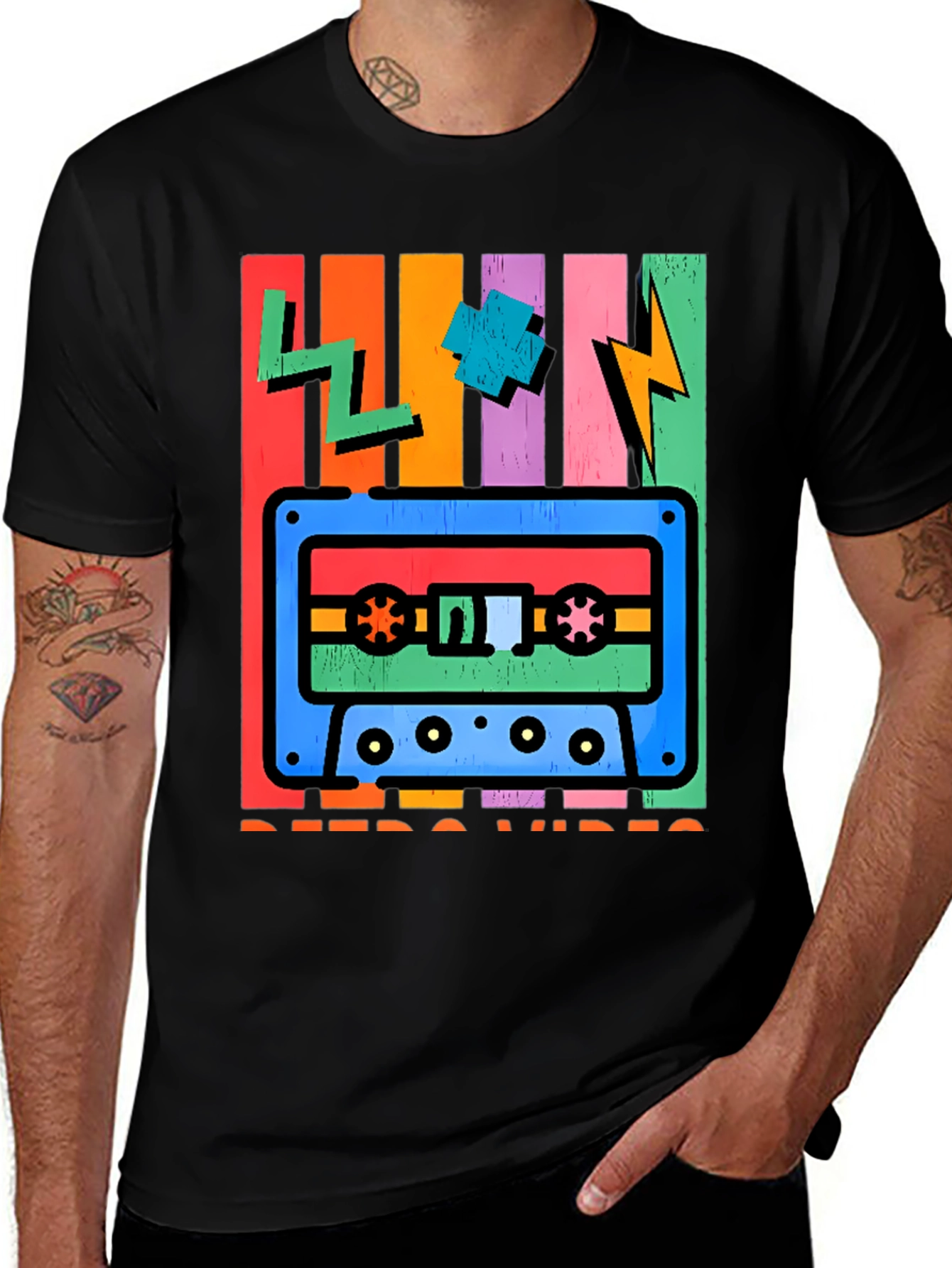 Variant 9 of Retro Cassette Tape T-Shirt - 80s Throwback Design