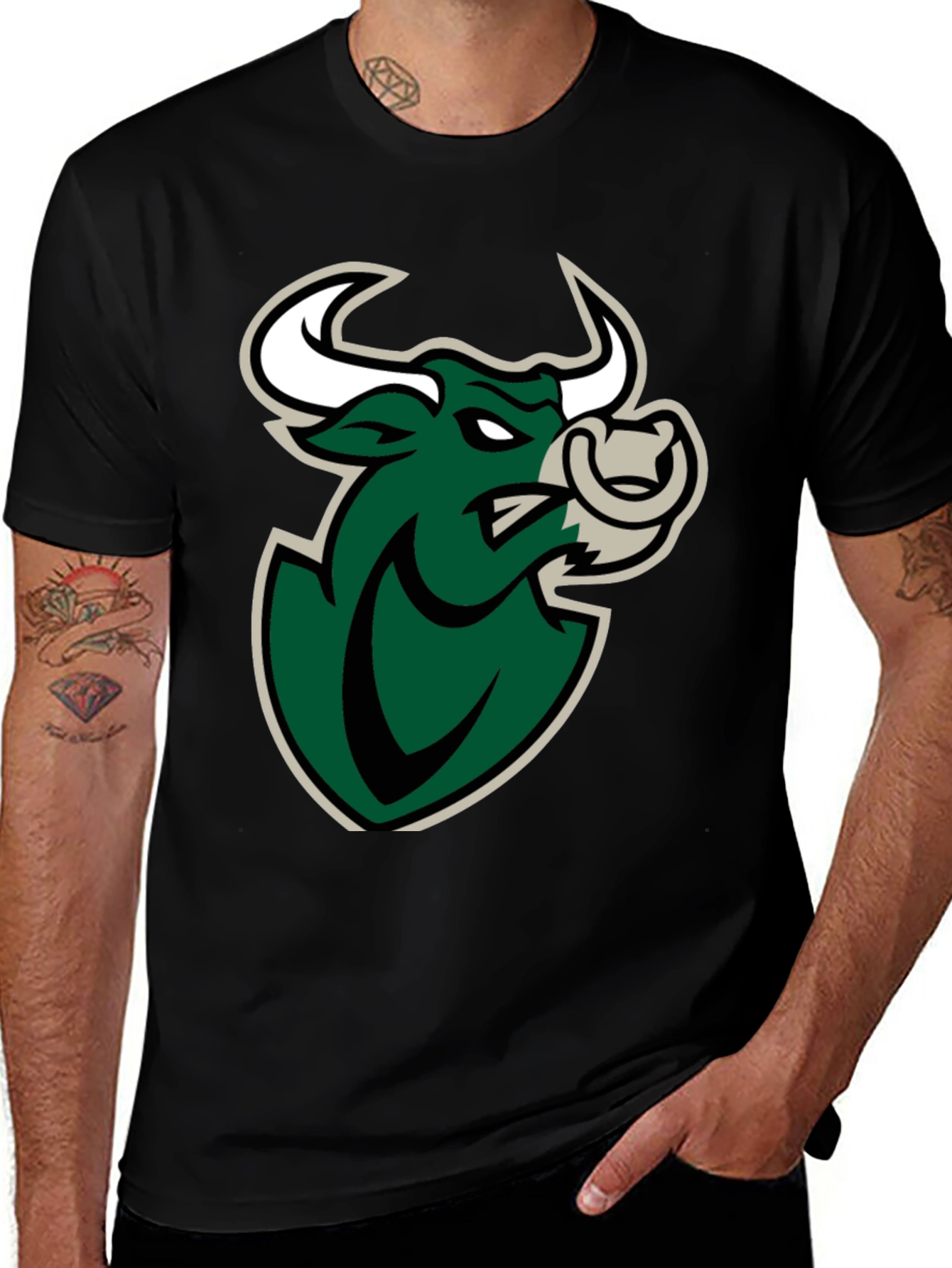 Bull Logo Black T-Shirt