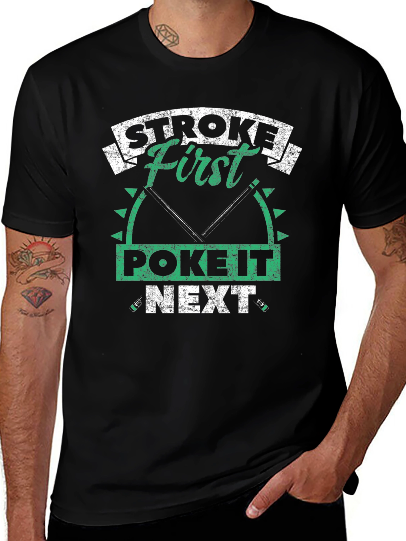Variant 9 of Stroke First, Poke It Next Fishing T-Shirt
