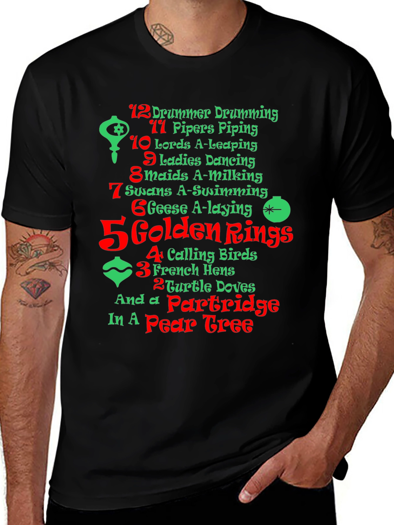 12 Days of Christmas Holiday T-Shirt
