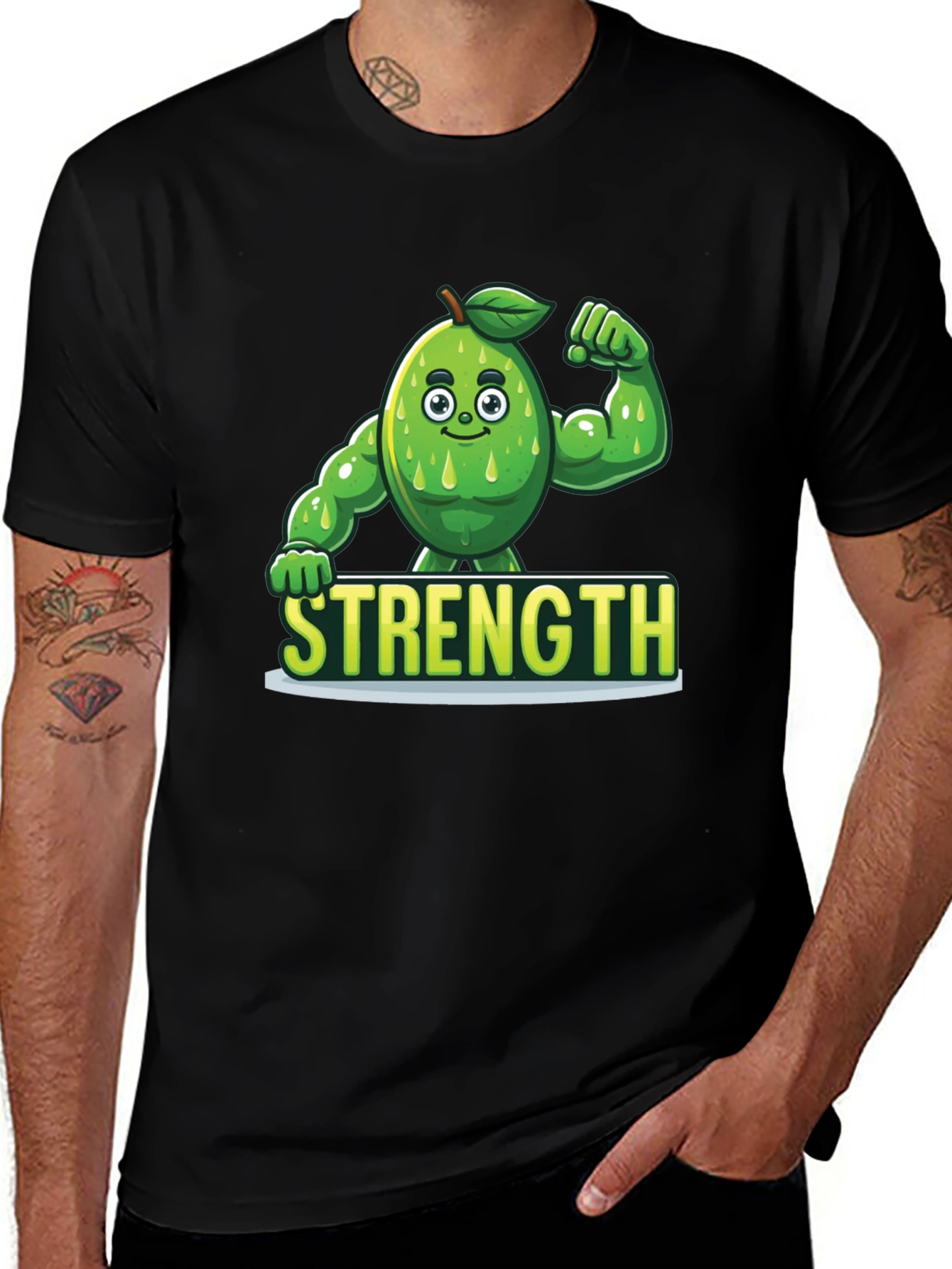 Variant 5 of Strength Avocado T-Shirt - Funny Gym Workout Tee