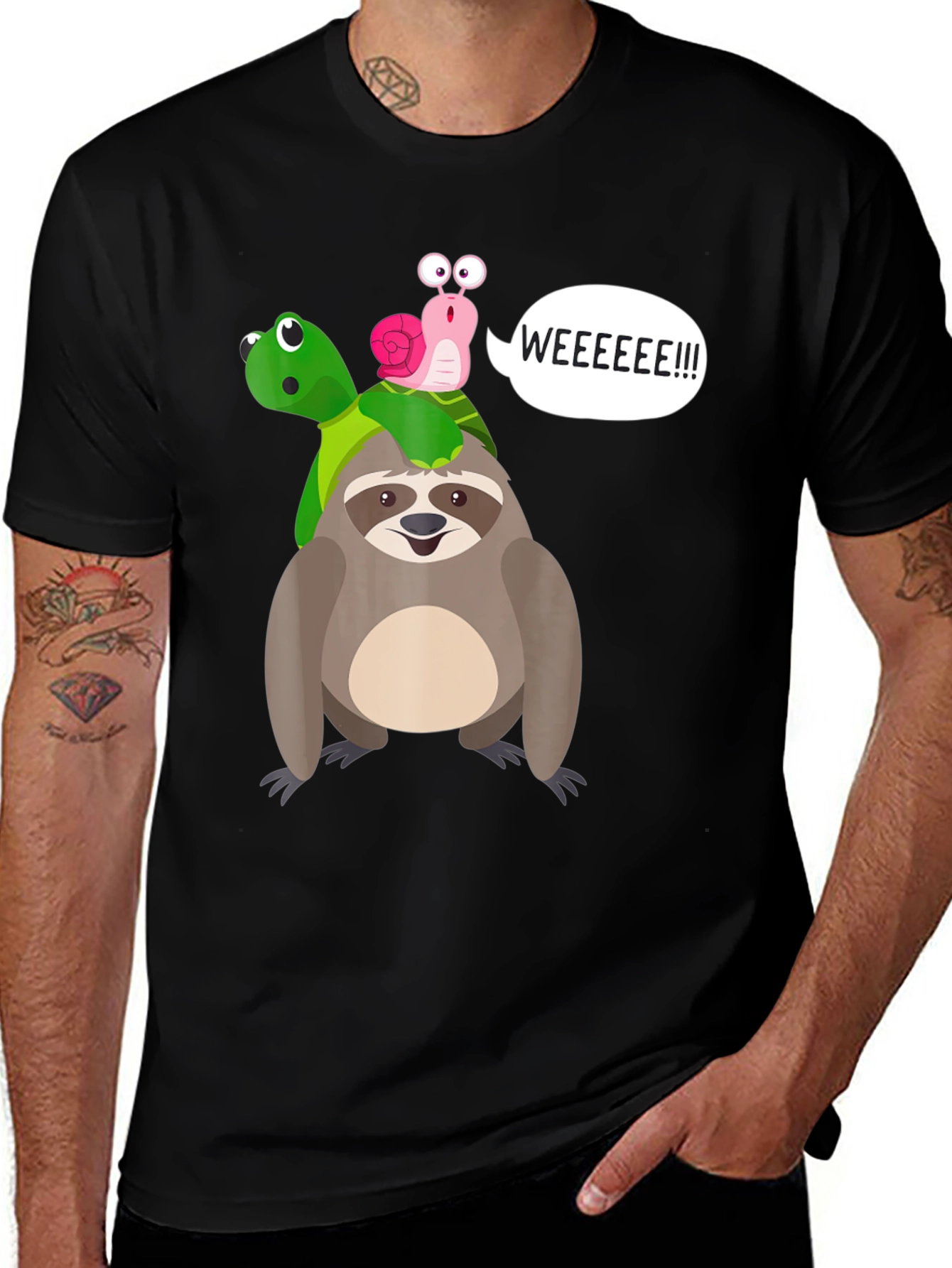 Variant 16 of Sloth, Turtle, and Snail Graphic Tee