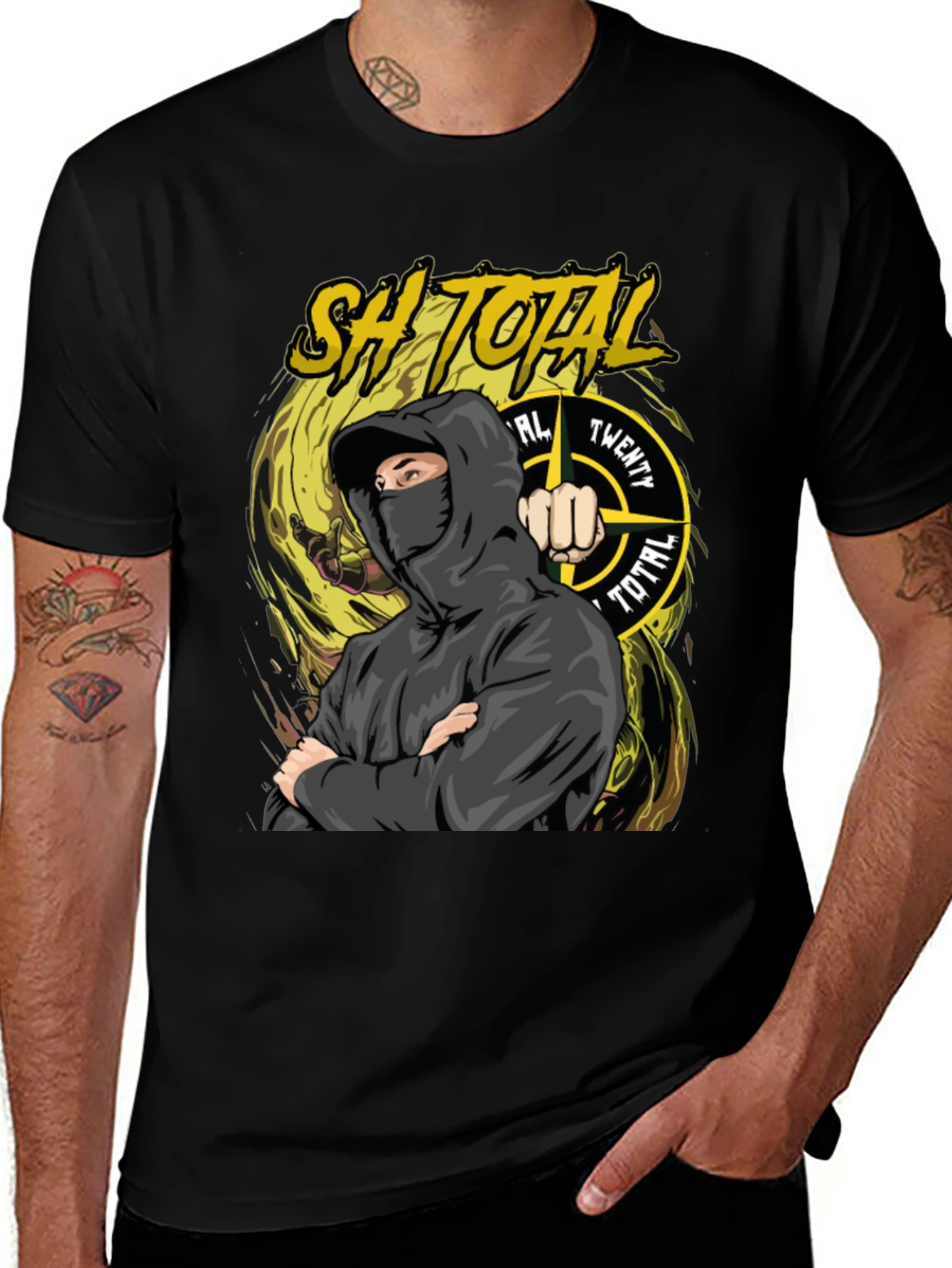Variant 20 of SH Total Graphic Print Black T-Shirt