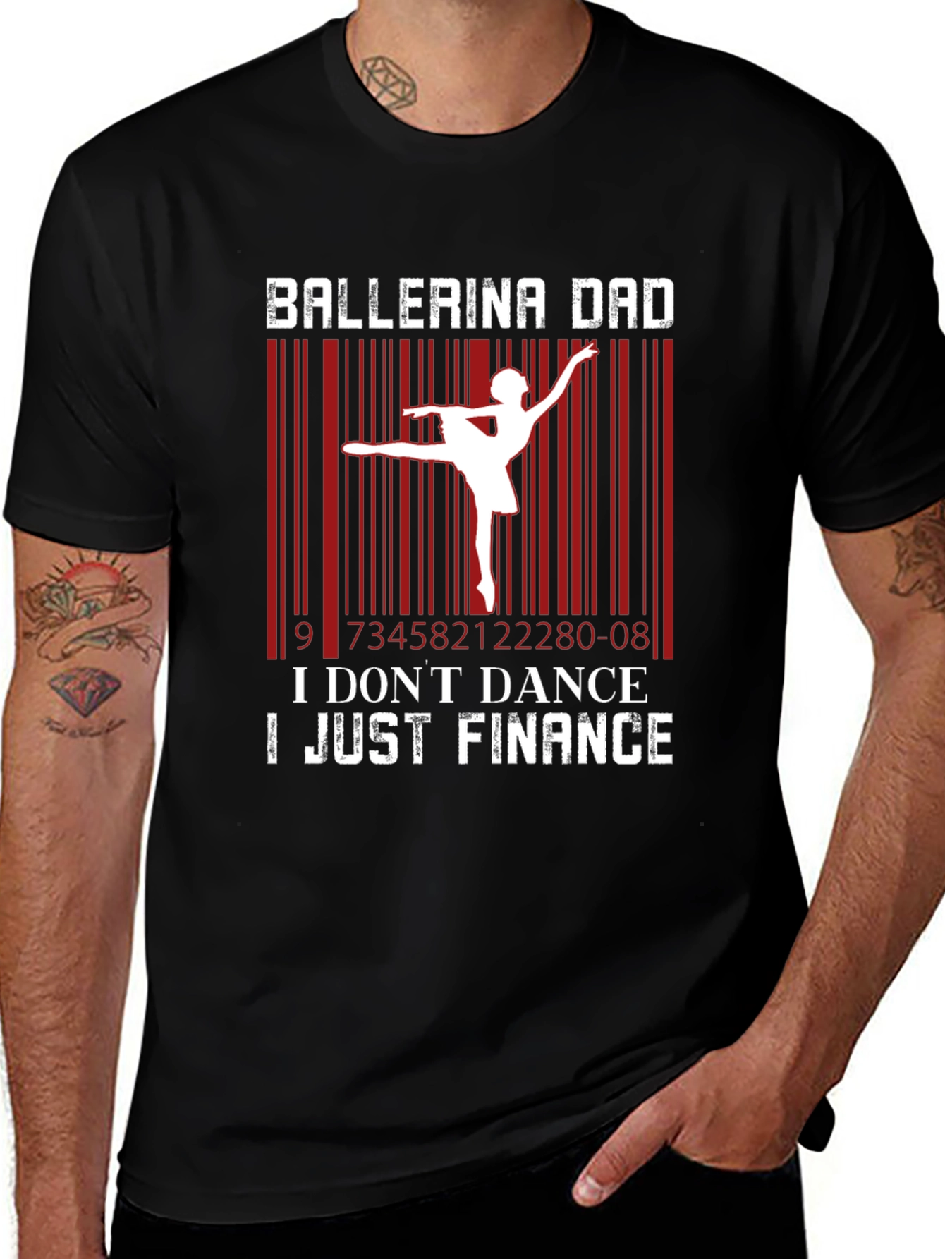 Ballerina Dad Finance Graphic T-Shirt