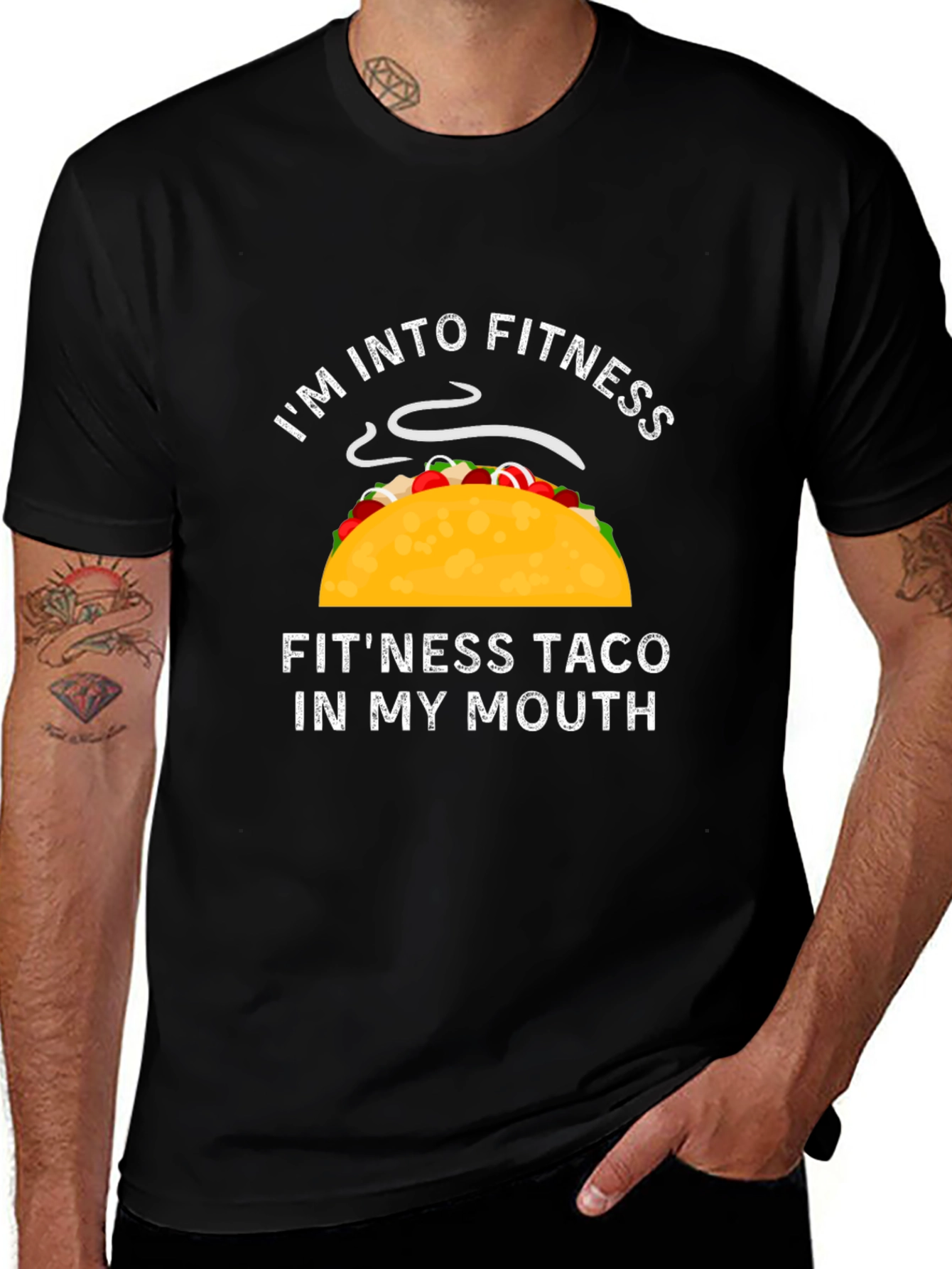 Variant 12 of Funny Fitness Taco T-Shirt - Gym & Foodie Humor Tee