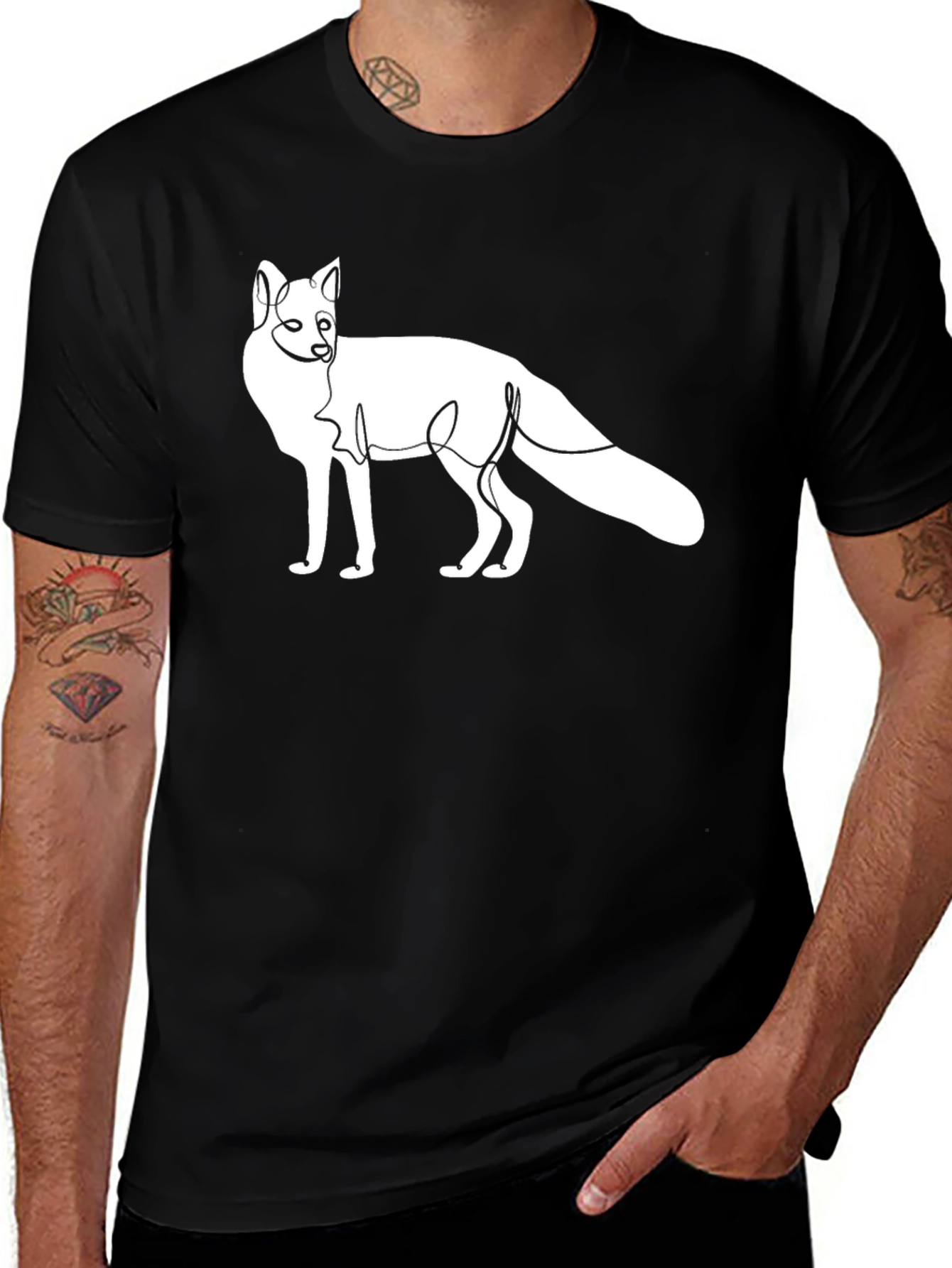 Variant 7 of Abstract Fox Graphic Tee