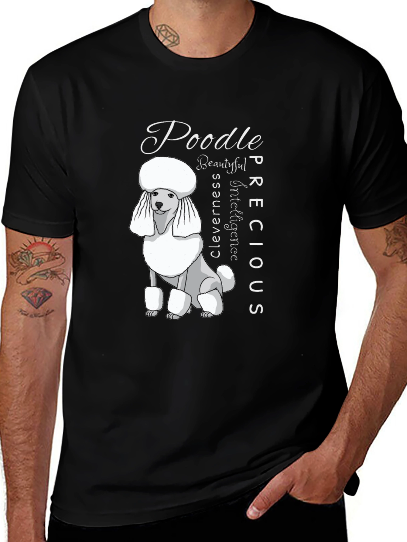 Variant 9 of Poodle Dog Lover Black T-Shirt