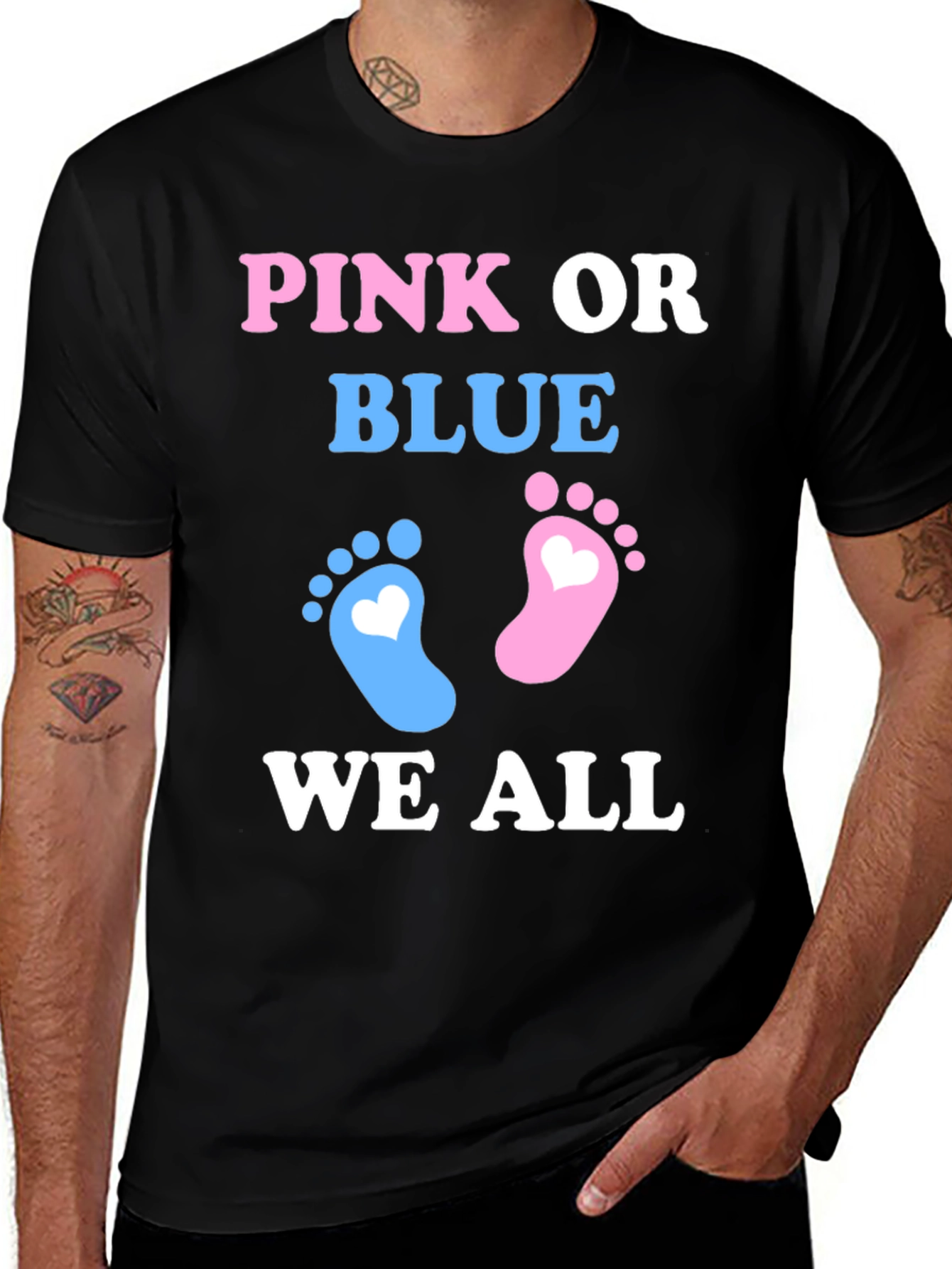 Pink or Blue We All Love You Baby Reveal Tee
