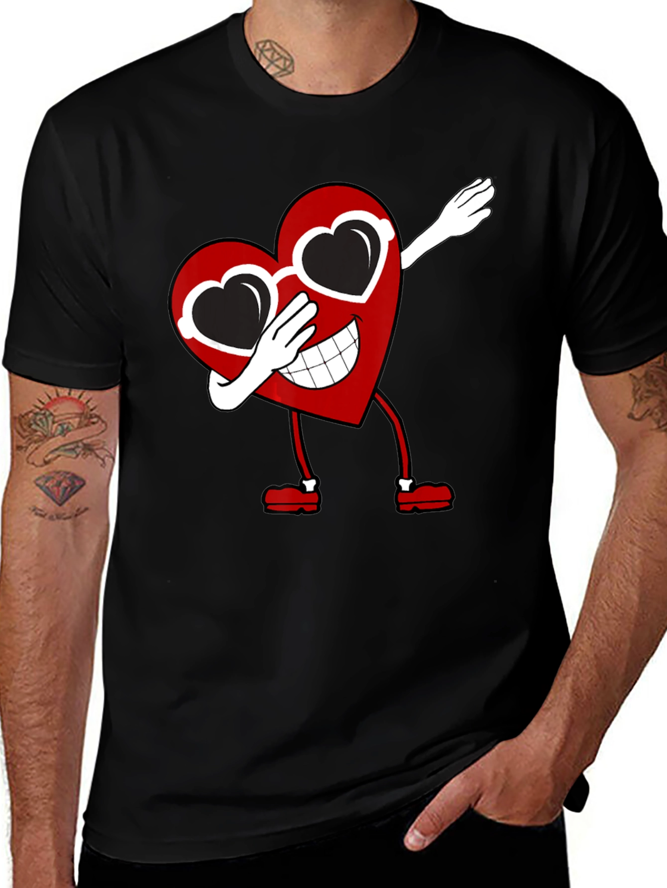 Variant 17 of Dabbing Heart T-Shirt