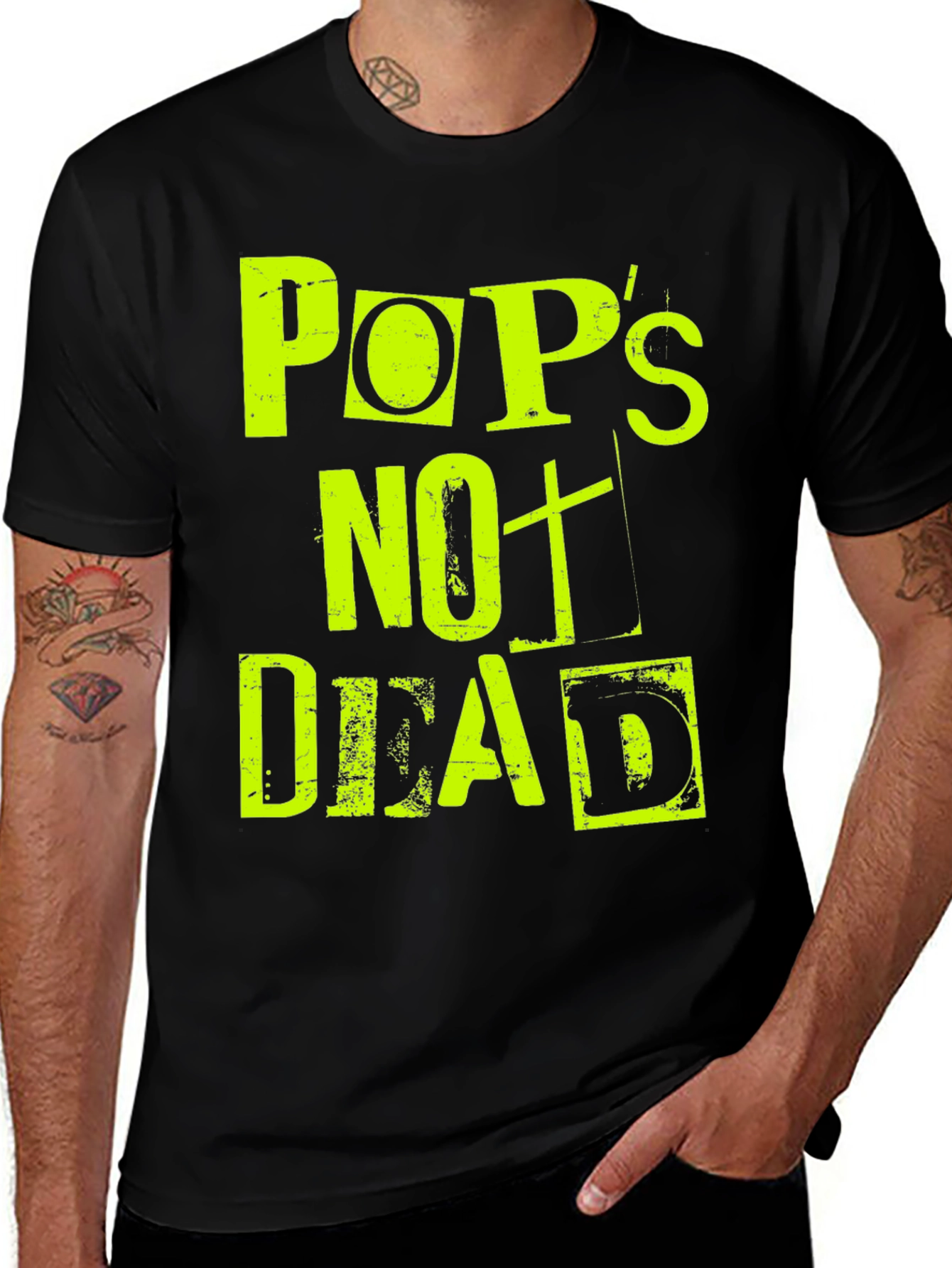 Black Pops Not Dead Graphic Print Tee main image