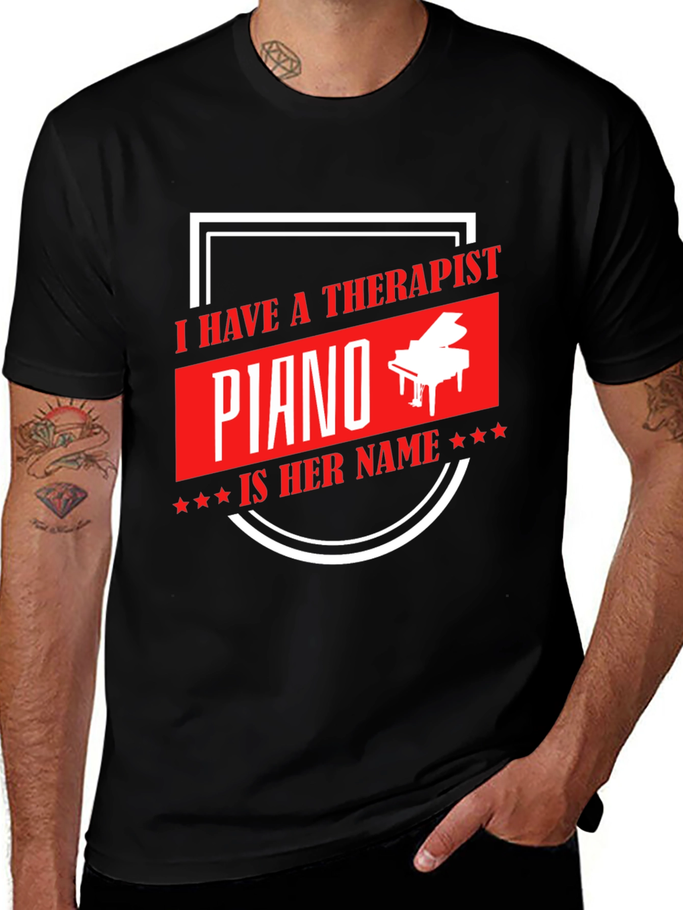 Variant 24 of I Have a Therapist Piano T-Shirt - Music Lover Tee