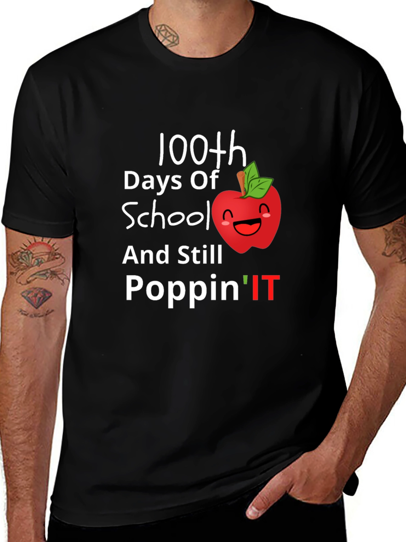 100th Day Of School Shirt - Poppin' IT Teacher Tee