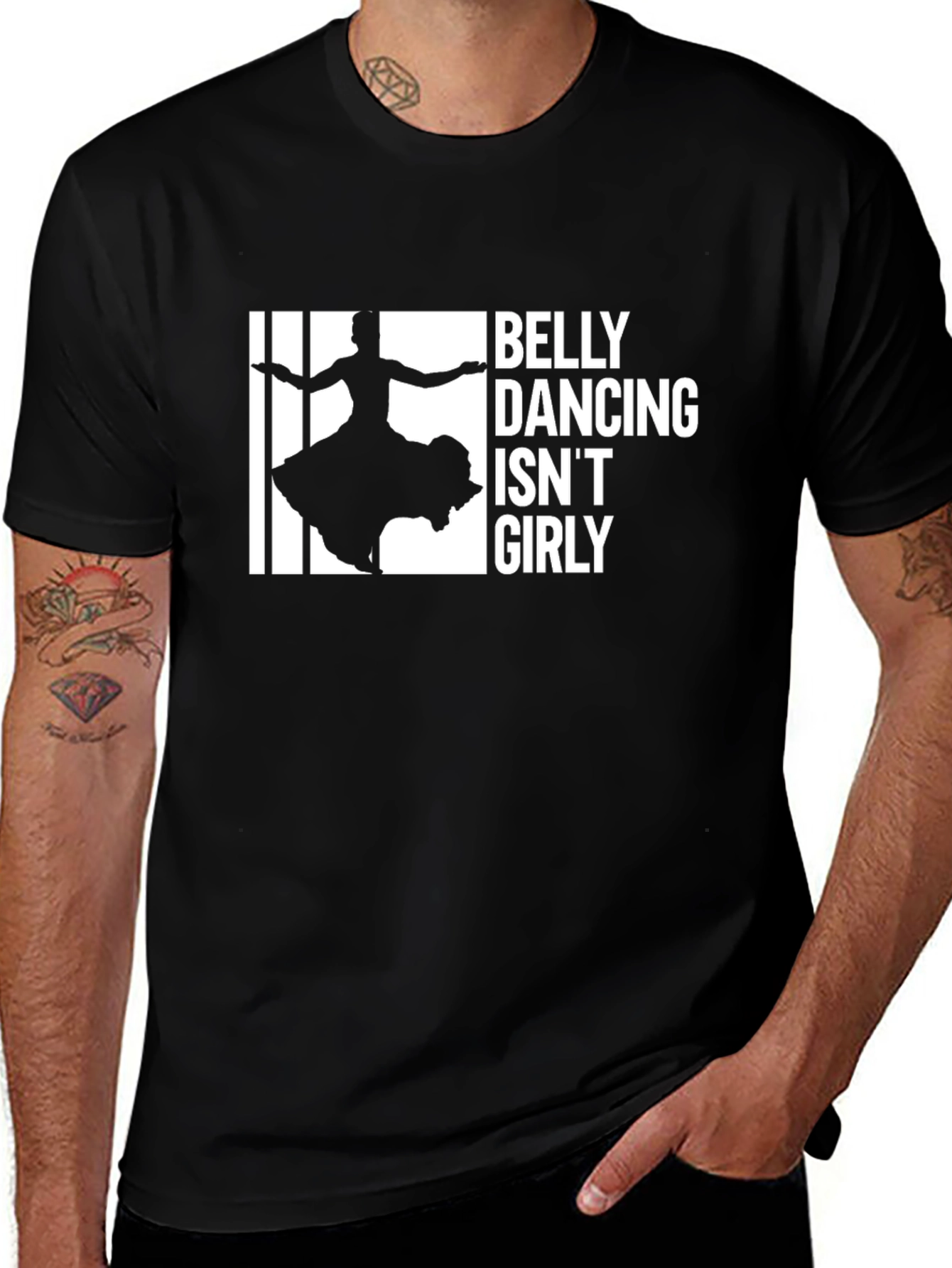 Variant 27 of Belly Dancing Isn't Girly Graphic Tee