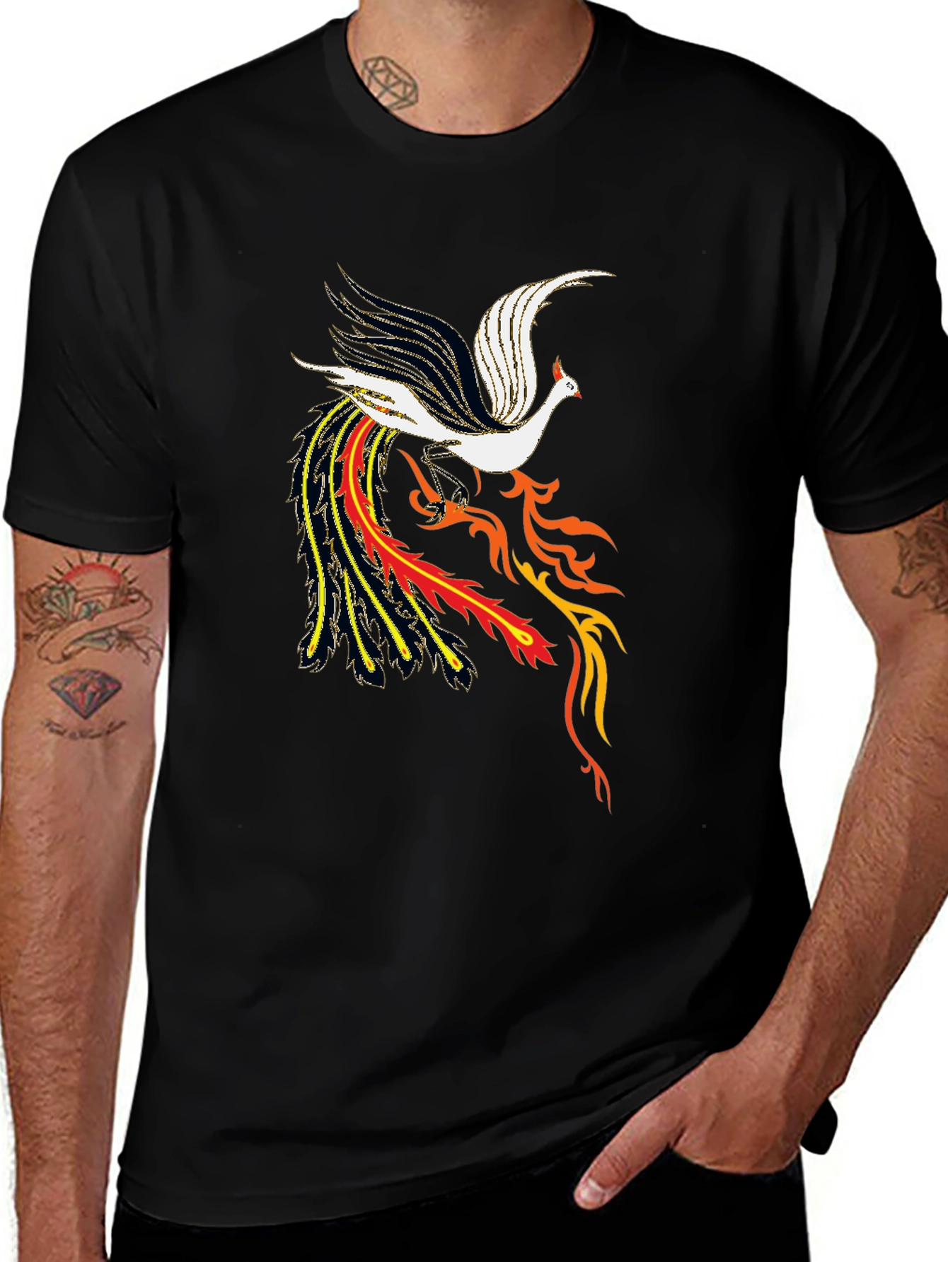 Variant 6 of Phoenix Graphic Black T-Shirt