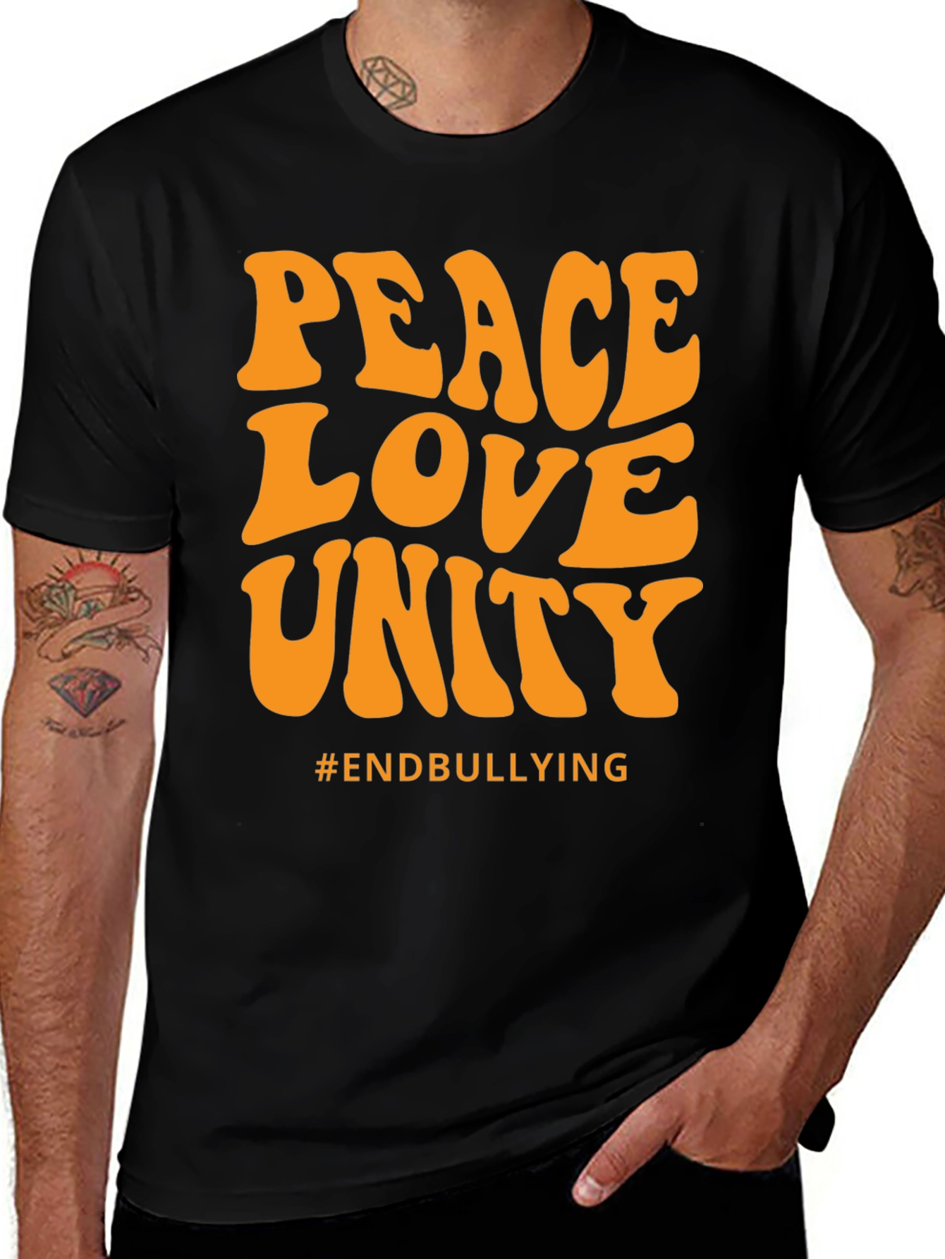 Variant 6 of Peace Love Unity T-Shirt - End Bullying